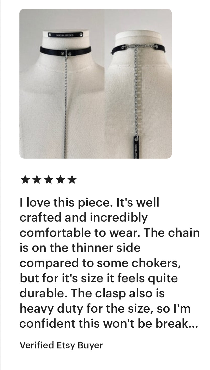 T2-Choker Limited Edition Handcrafted Spike Necklace Leather Chain For women For men-MEKERA STUDIOS