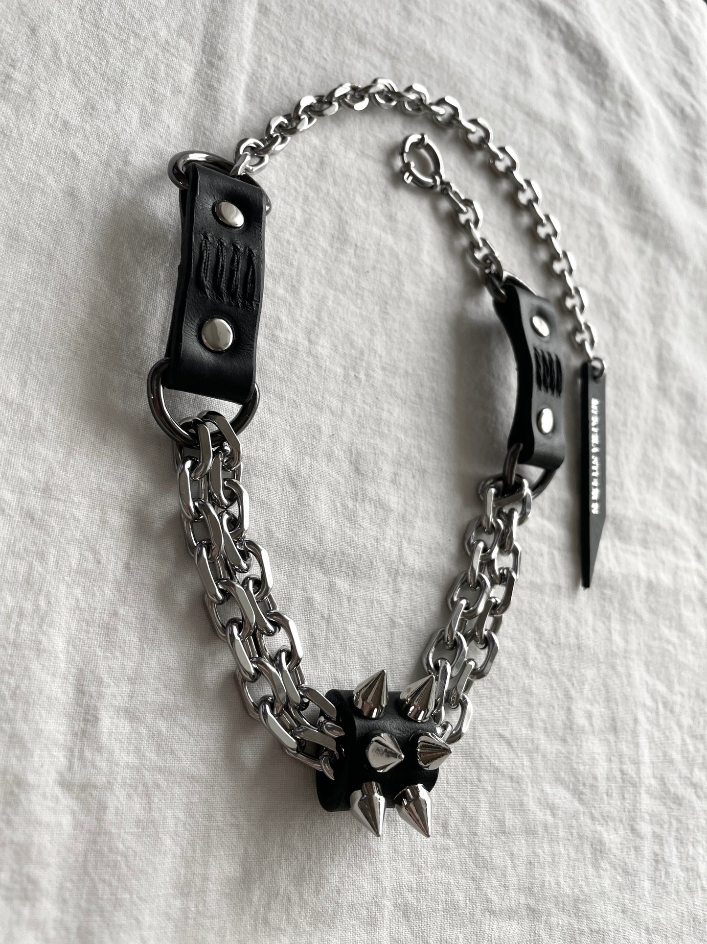 CX1-1 Leather Spike Choker Limited Edition Handcrafted For women For men - MEKERA STUDIOS