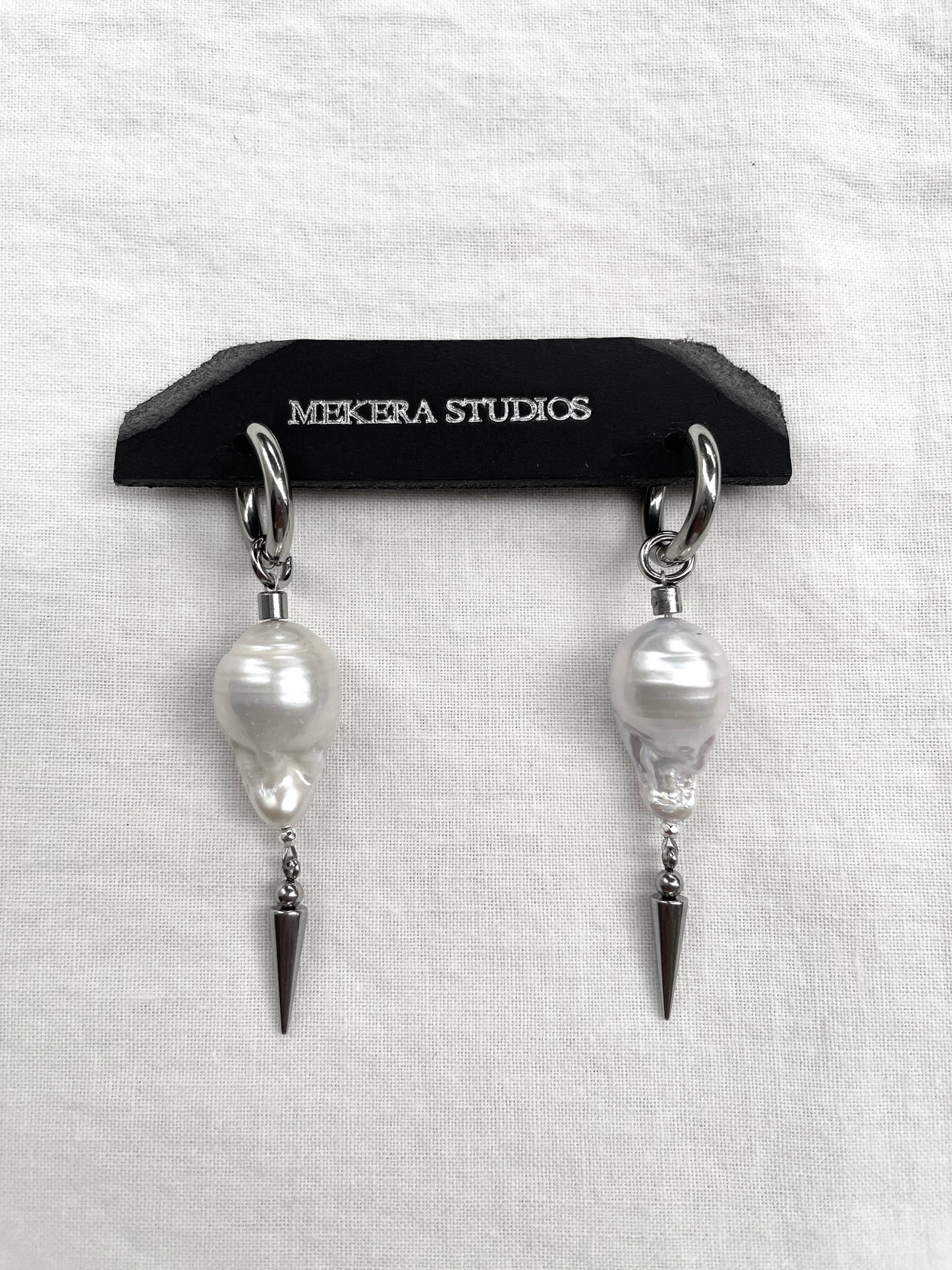 True Pearl Earrings NP12 Alluring big Pearls Limited Edition Handcrafted - MEKERA STUDIOS