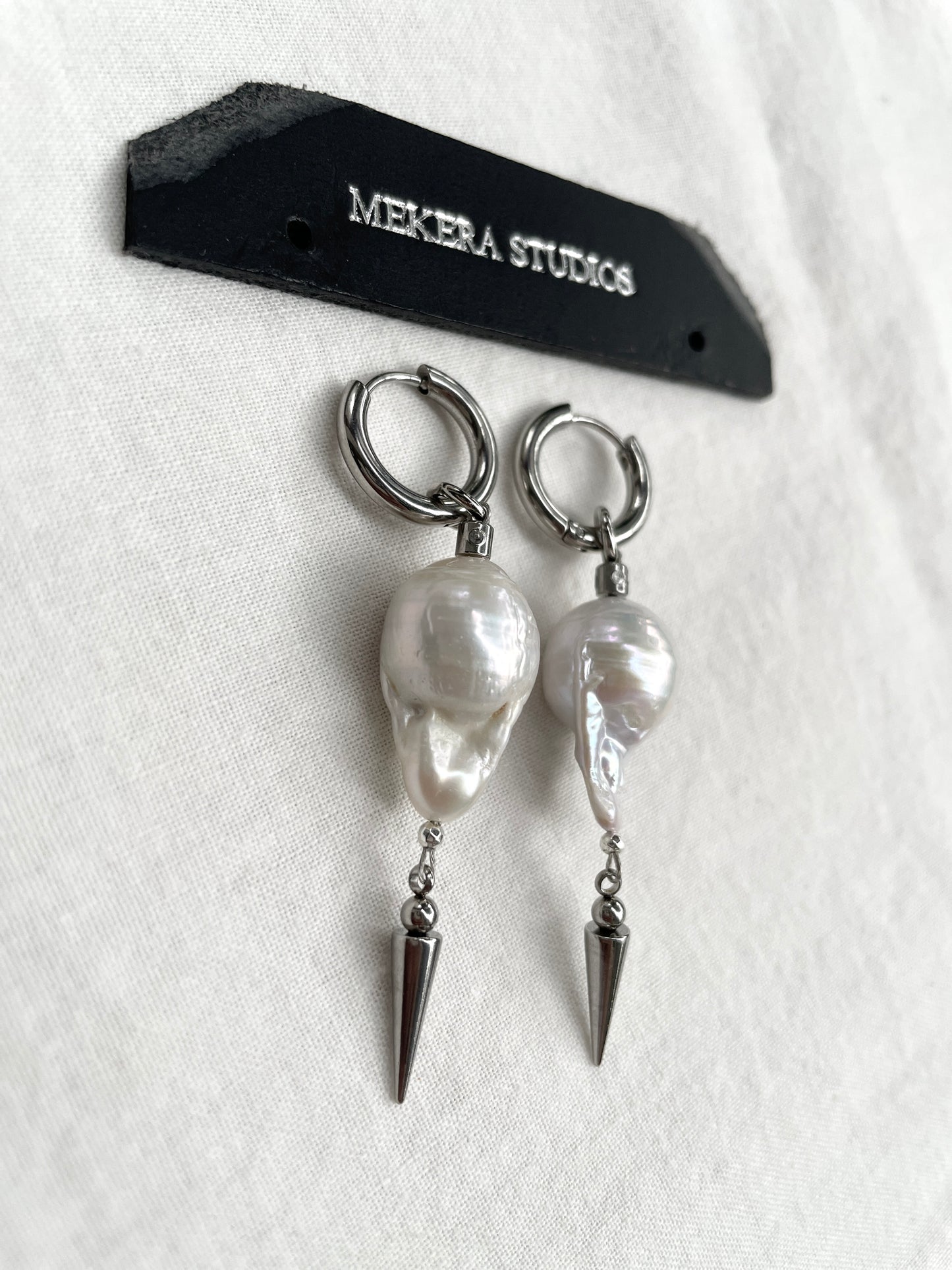 True Pearl Earrings NP12 Alluring big Pearls Limited Edition Handcrafted - MEKERA STUDIOS