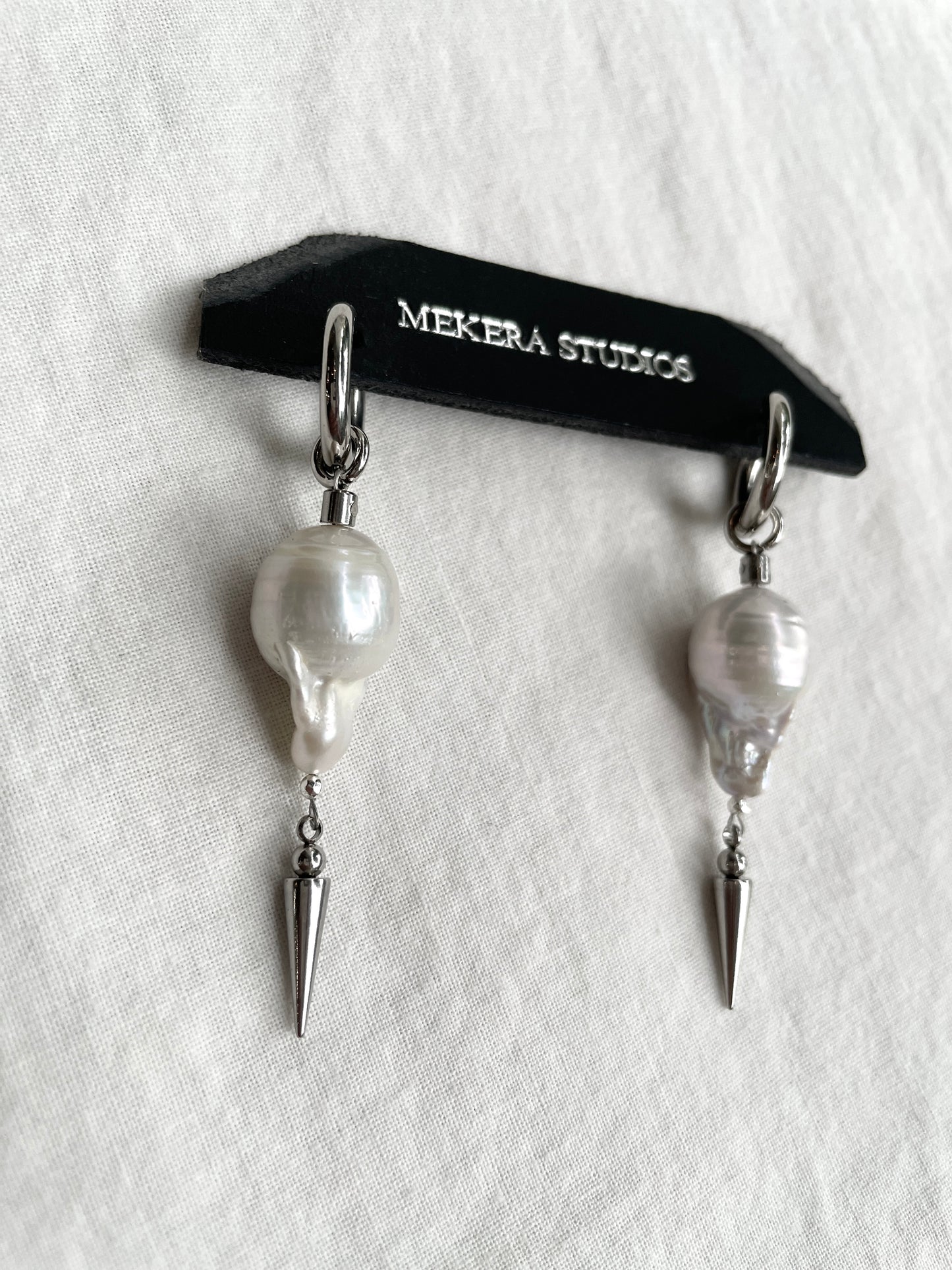 True Pearl Earrings NP12 Alluring big Pearls Limited Edition Handcrafted - MEKERA STUDIOS