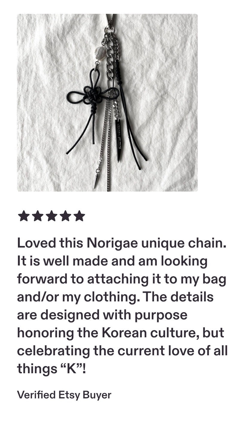 Korean Punk NORIGAE-4/R Keychain, Handcrafted Leather knot, limited edition by artisans