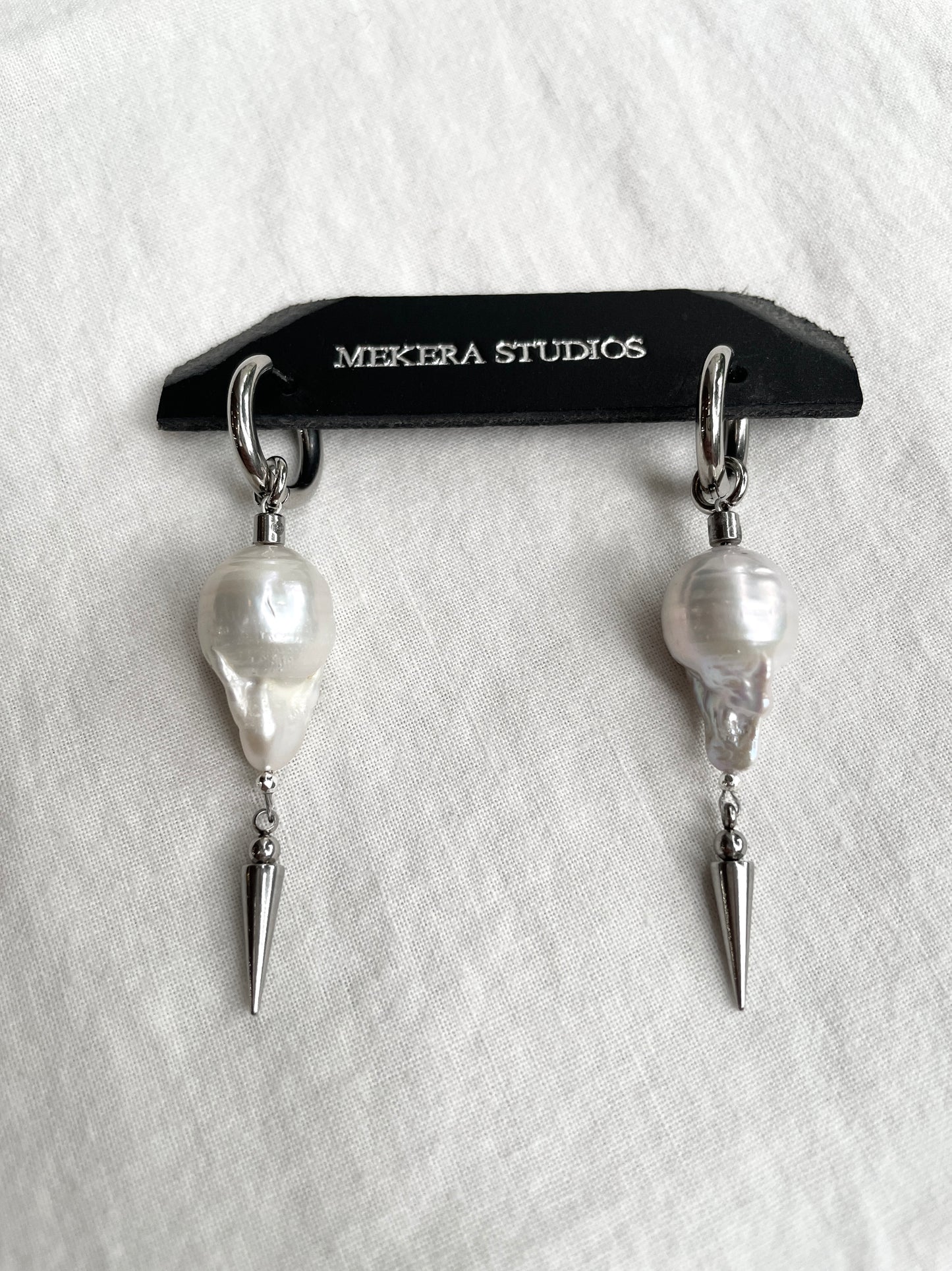 True Pearl Earrings NP12 Alluring big Pearls Limited Edition Handcrafted - MEKERA STUDIOS