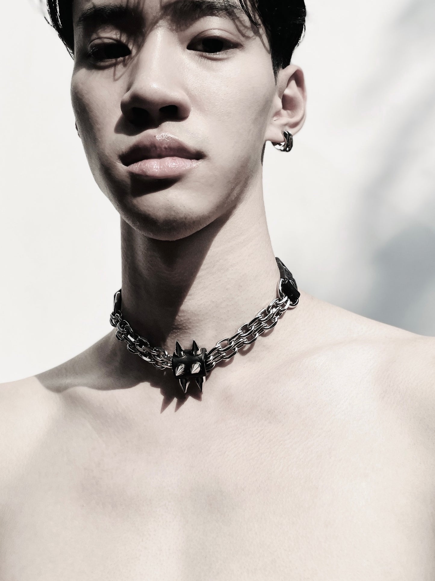 CX1-1 Leather Spike Choker Limited Edition Handcrafted For women For men - MEKERA STUDIOS