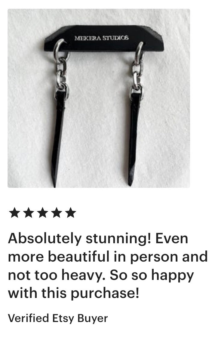 Wings15 Leather Earrings -MEKERA STUDIOS