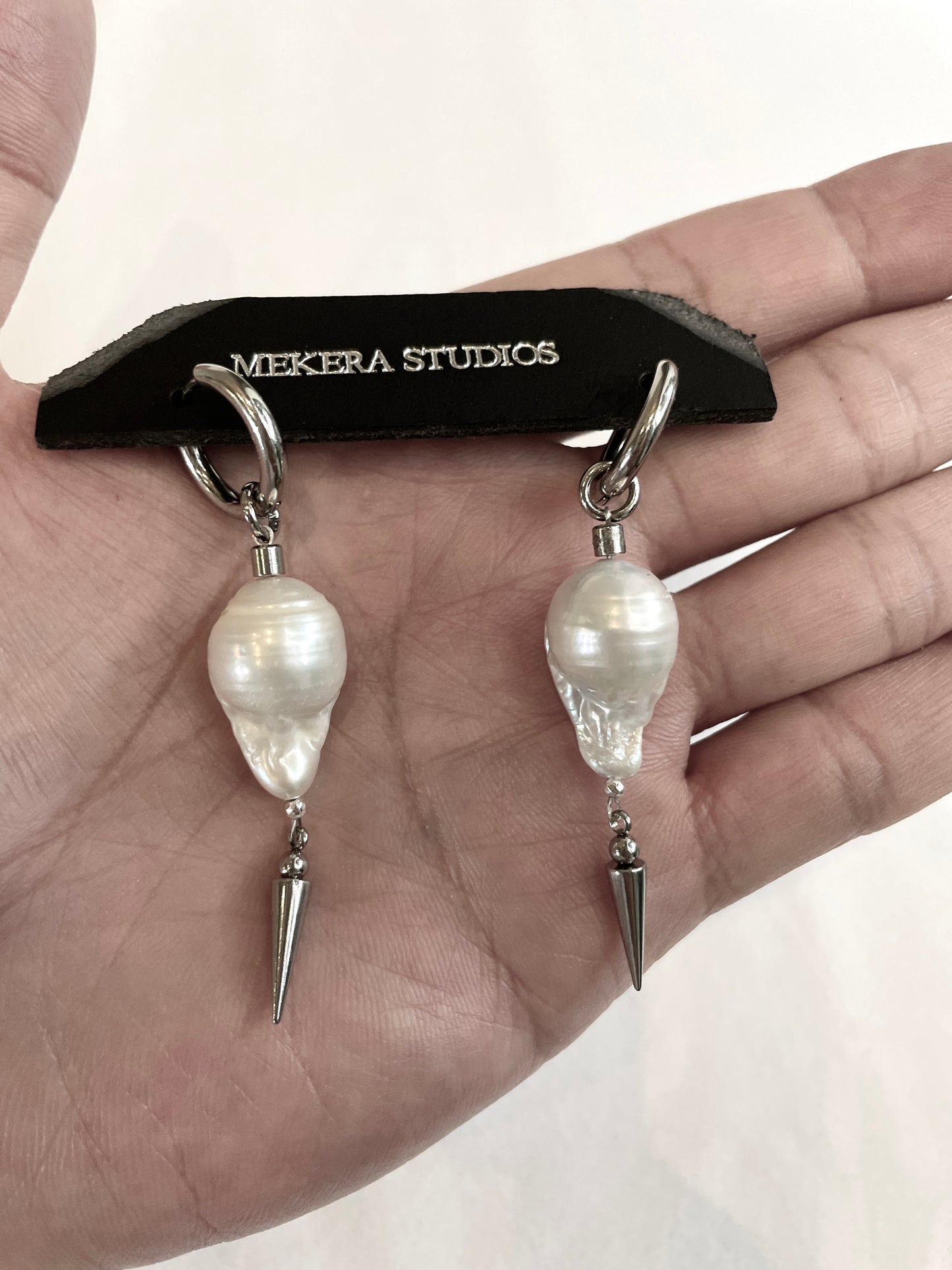 True Pearl Earrings NP12 Alluring big Pearls Limited Edition Handcrafted - MEKERA STUDIOS