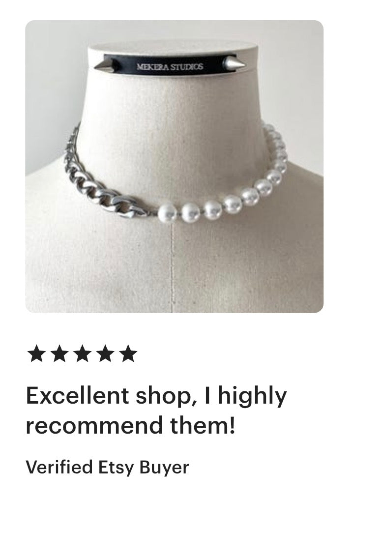 Pearl & Chunky chain Necklace NP19 - MEKERA STUDIOS