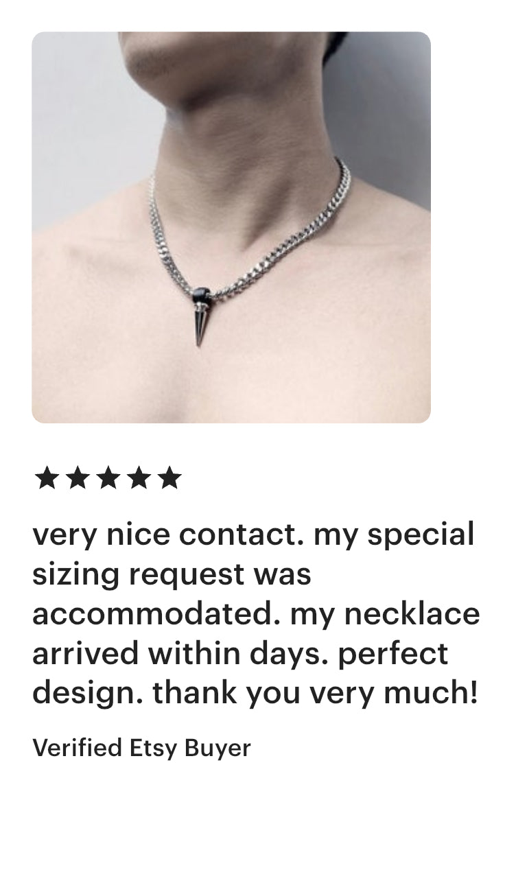 L/SPIKE1 Necklace Long chain Choker Spikes - MEKERA STUDIOS
