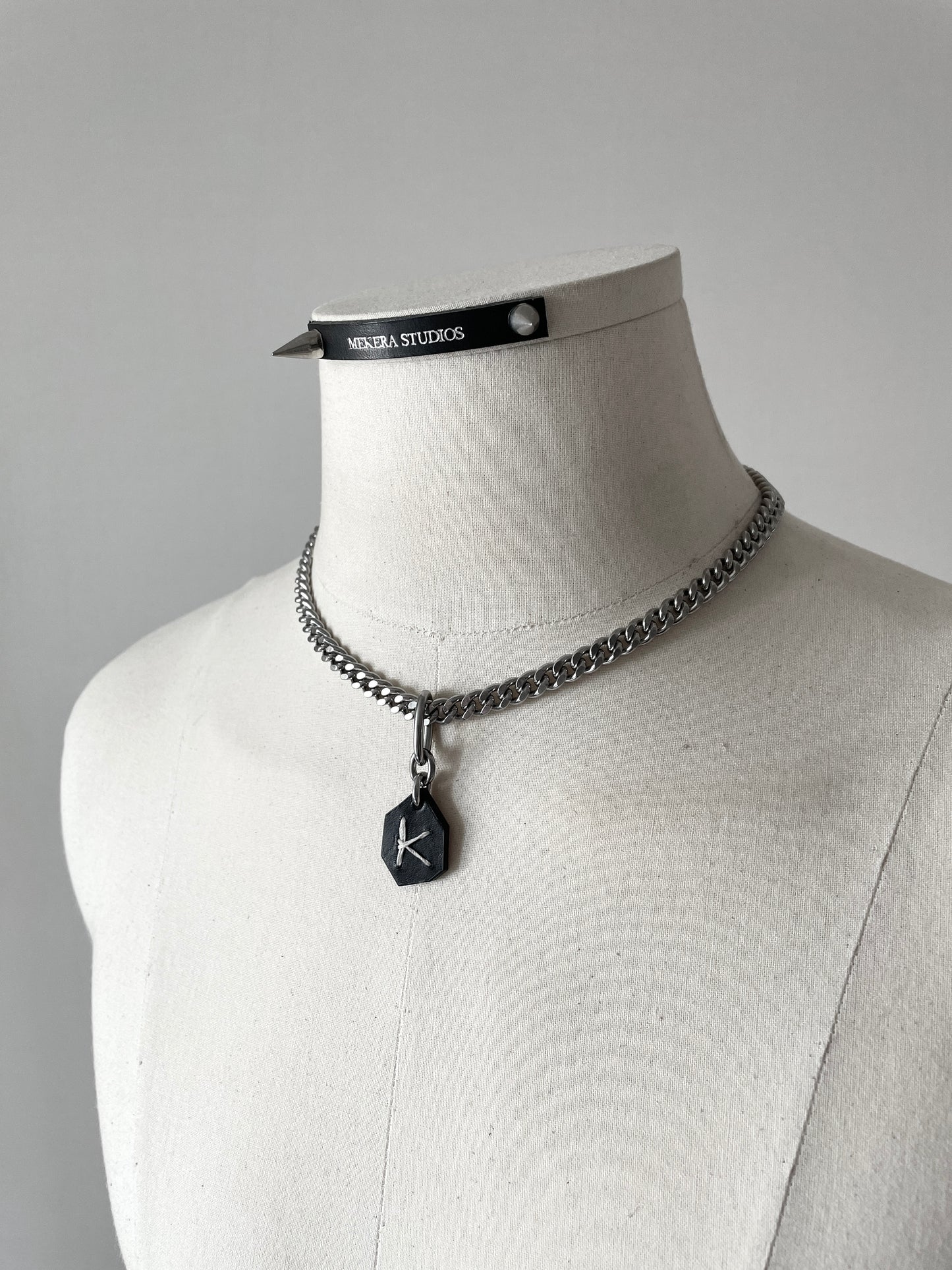 Initial S-1 수•繡•SU collection - Embroider Handcrafted Personal Name Pendants - MEKERA STUDIOS