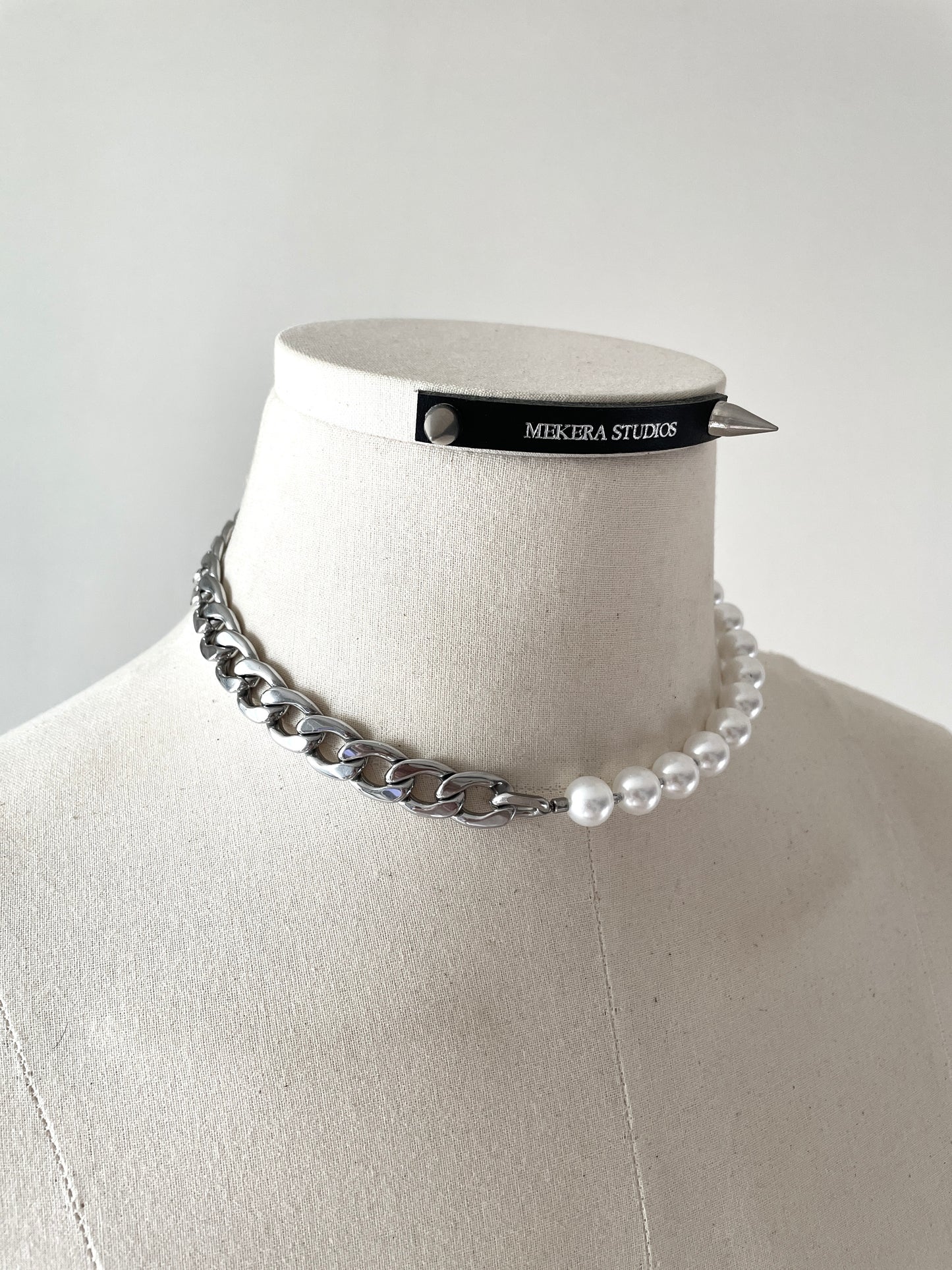 Pearl & Chunky chain Necklace NP19 - MEKERA STUDIOS
