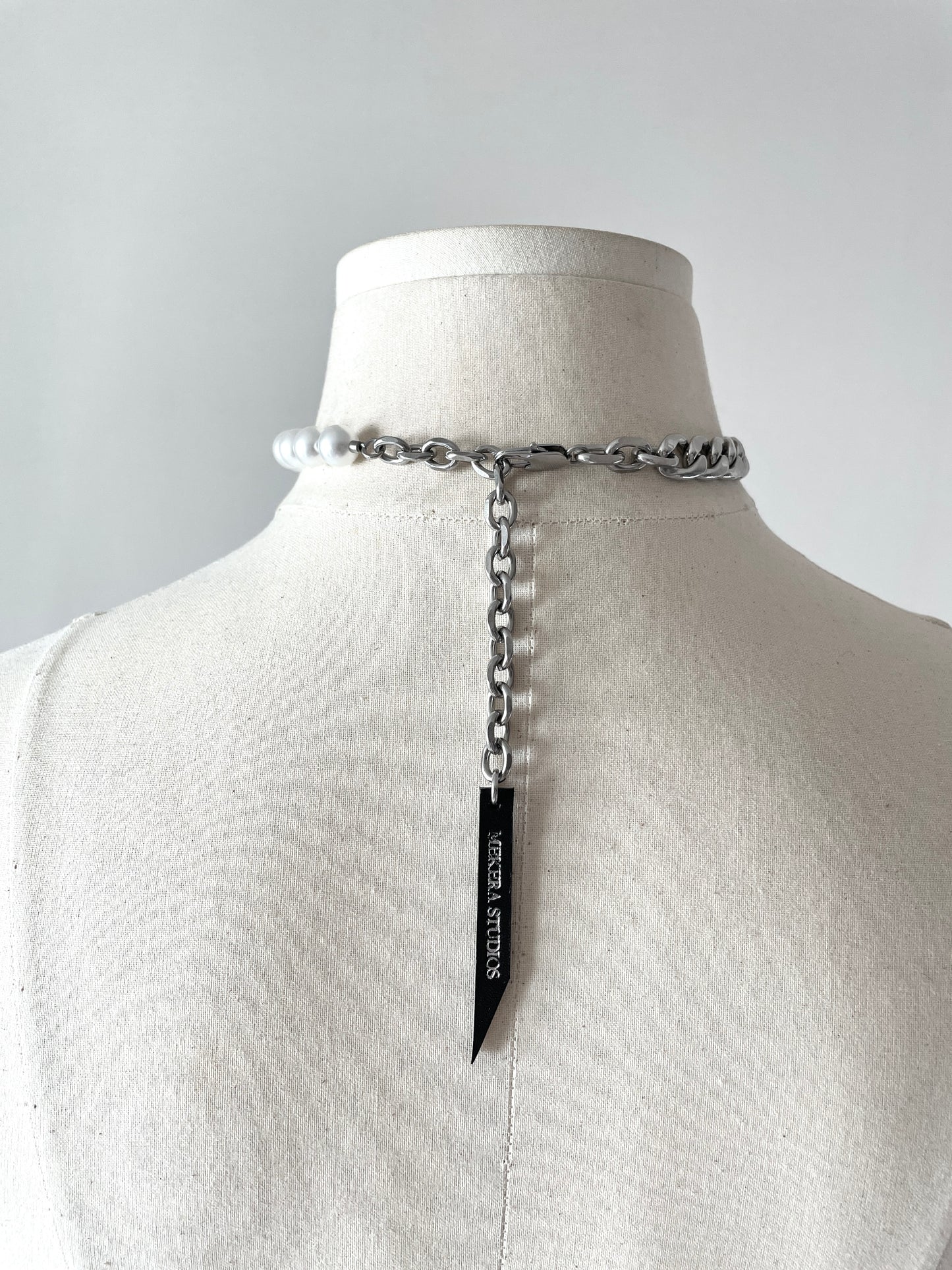 Pearl & Chunky chain Necklace NP19 - MEKERA STUDIOS