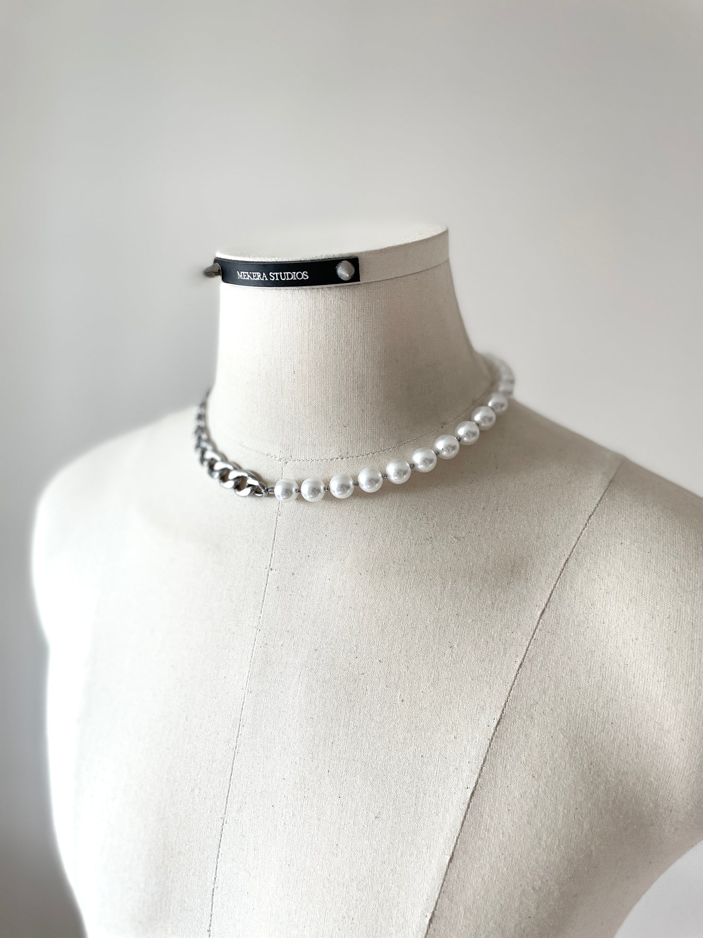 Pearl & Chunky chain Necklace NP19 - MEKERA STUDIOS