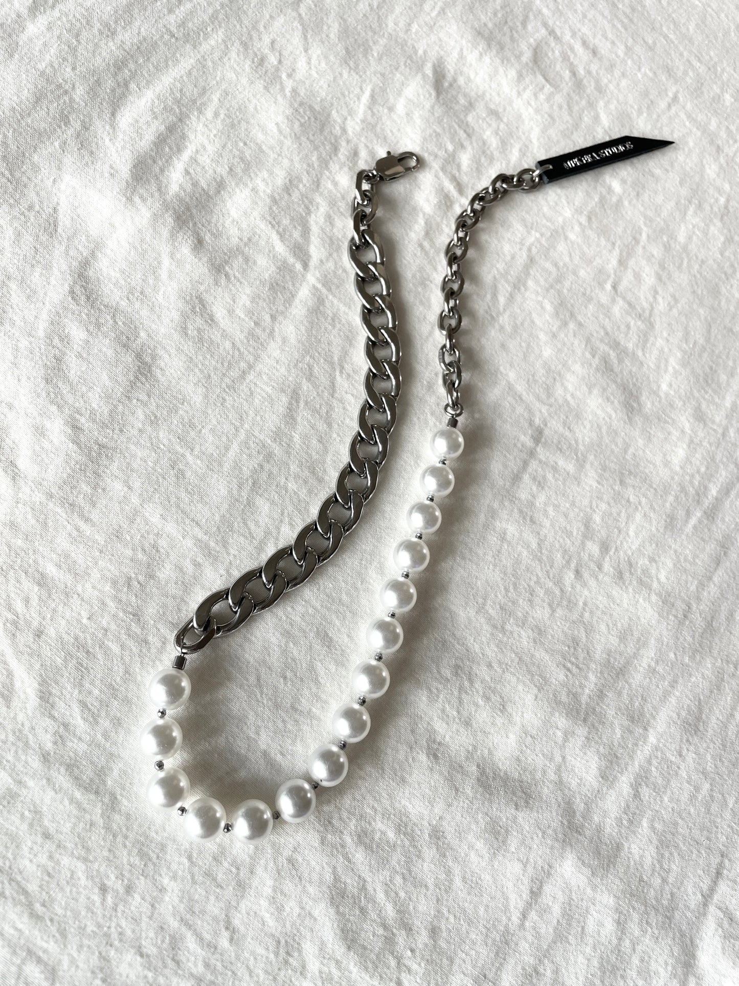 Pearl & Chunky chain Necklace NP19 - MEKERA STUDIOS
