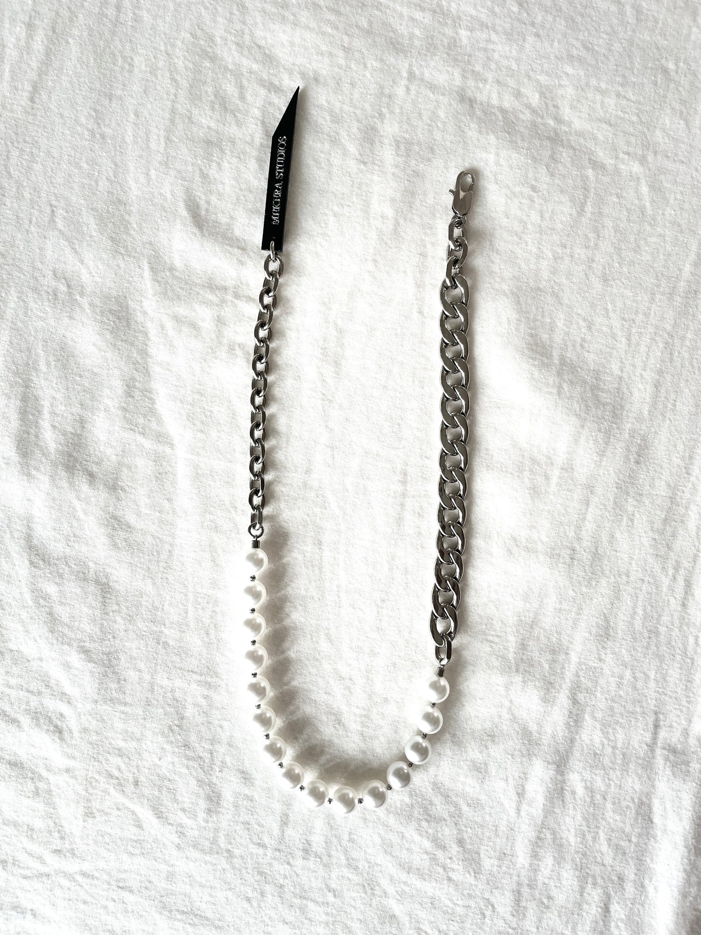 Pearl & Chunky chain Necklace NP19 - MEKERA STUDIOS