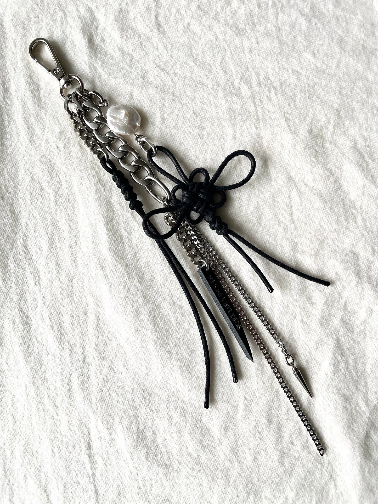 Korean Punk NORIGAE-4/B Keychain, Handcrafted Leather knot, limited edition by artisans