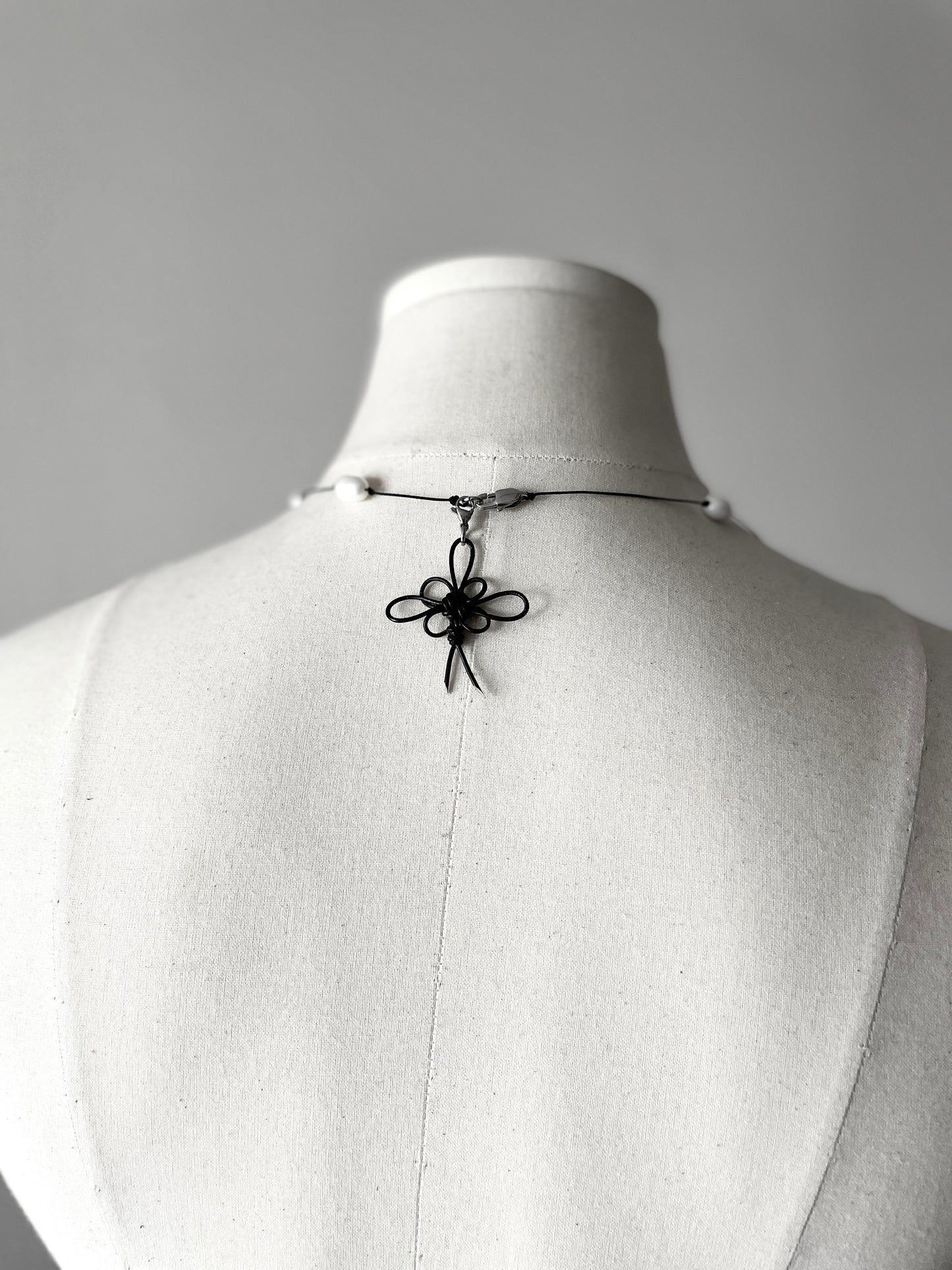 Handcrafted Korean Norigae Knot Pearl Necklace / B , limited edition by artisans
