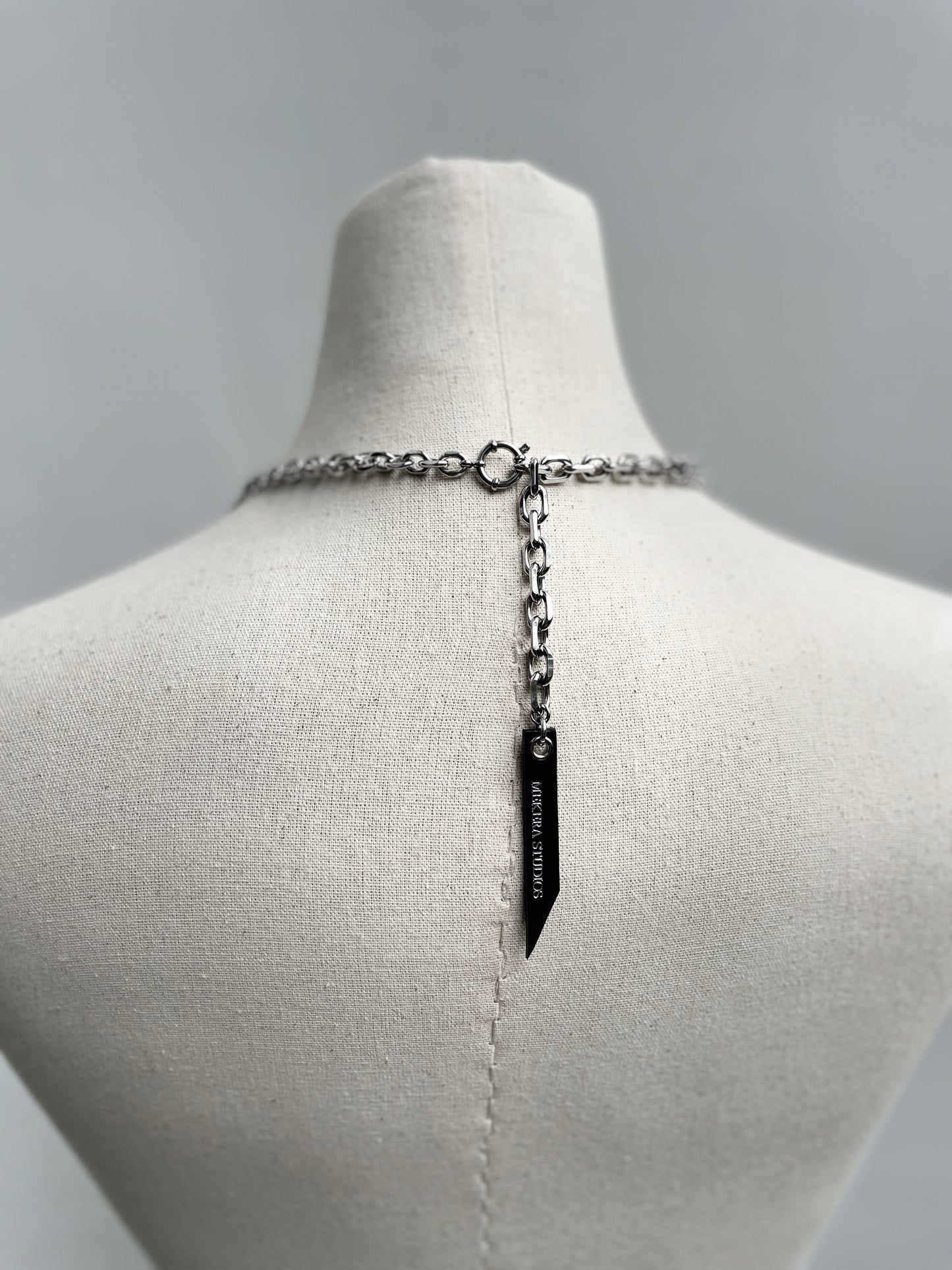 Leather Stone collection Pearl & Spike P3 Limited Edition Handcrafted Necklace Choker Spike For women For men-MEKERA STUDIOS