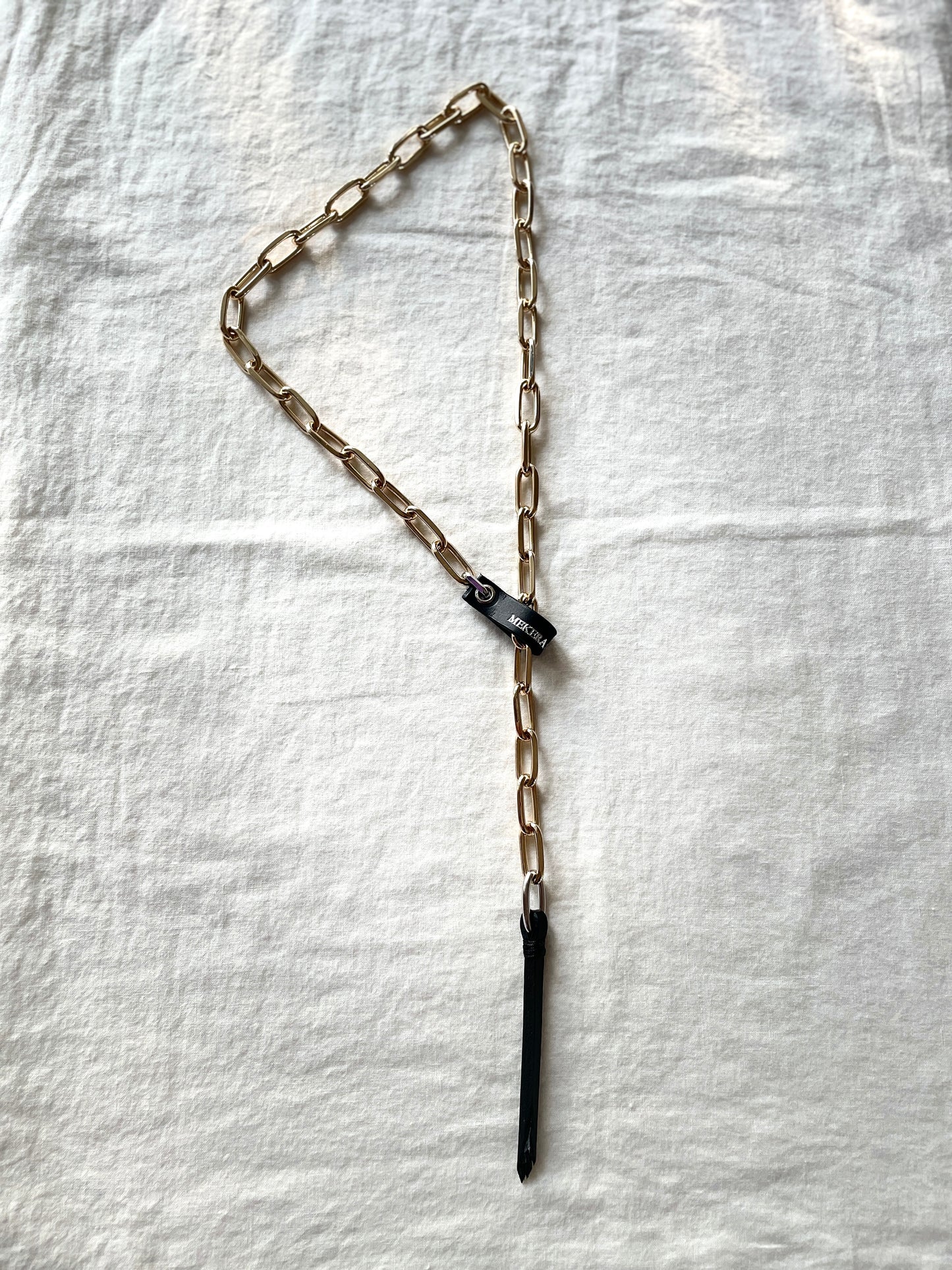 Wings10 - SOAR collection Leather Gold Chain Necklace Limited Edition Handcrafted - MEKERA STUDIOS