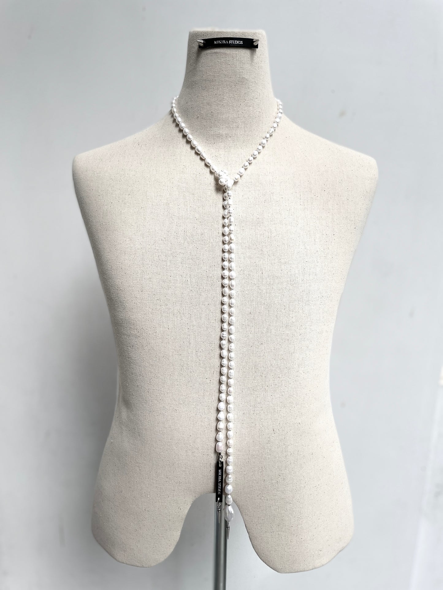 True Pearl Necklace NP9 Spike Limited Edition Handcrafted - MEKERA STUDIOS