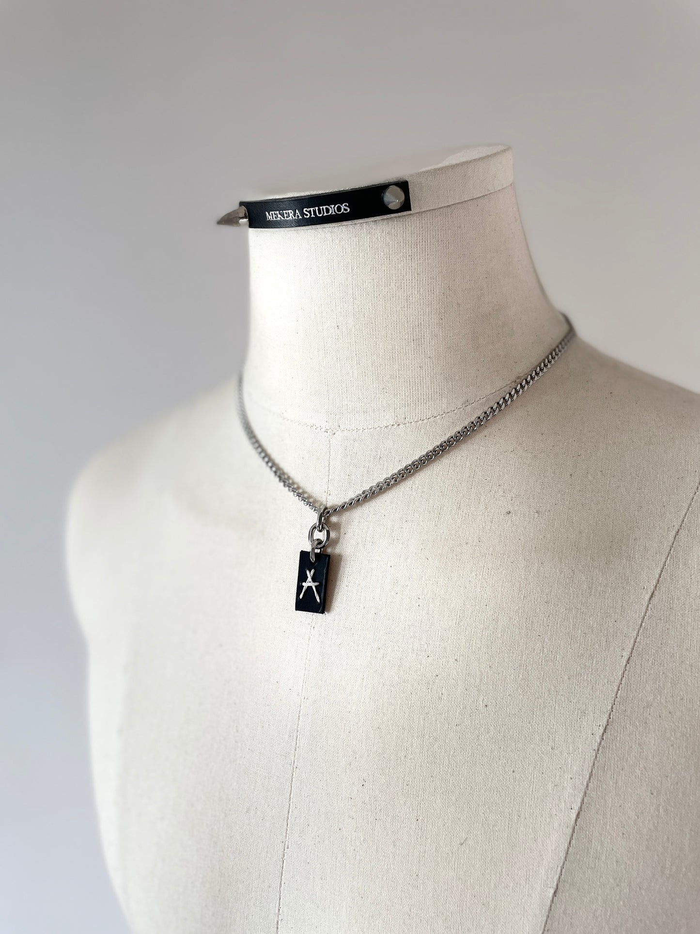 Initial S-5 수•繡•SU collection - Embroider Handcrafted Personal Name Pendants - MEKERA STUDIOS