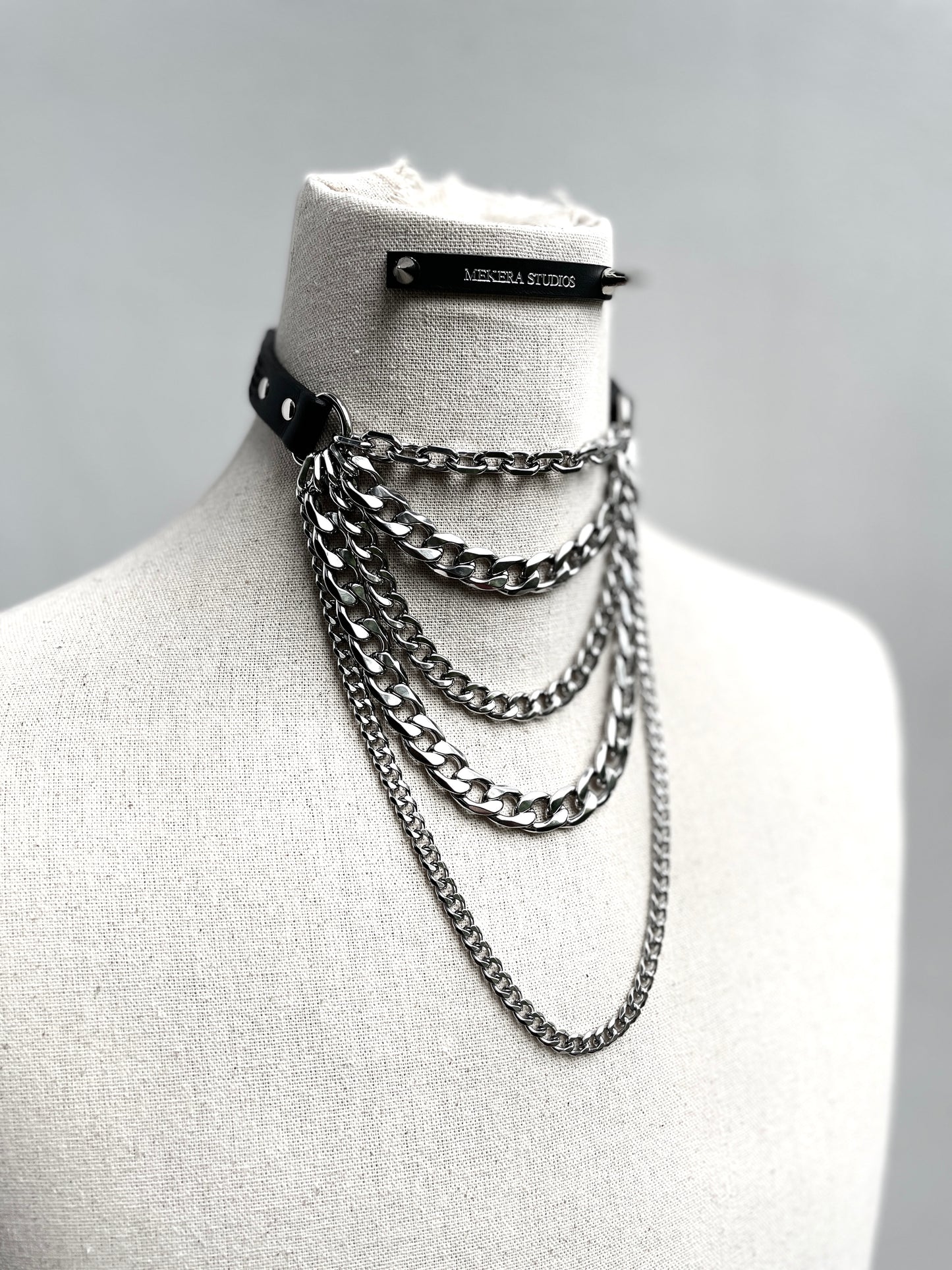 MX2 Choker Necklace Leather Chain For women For men - MEKERA STUDIOS