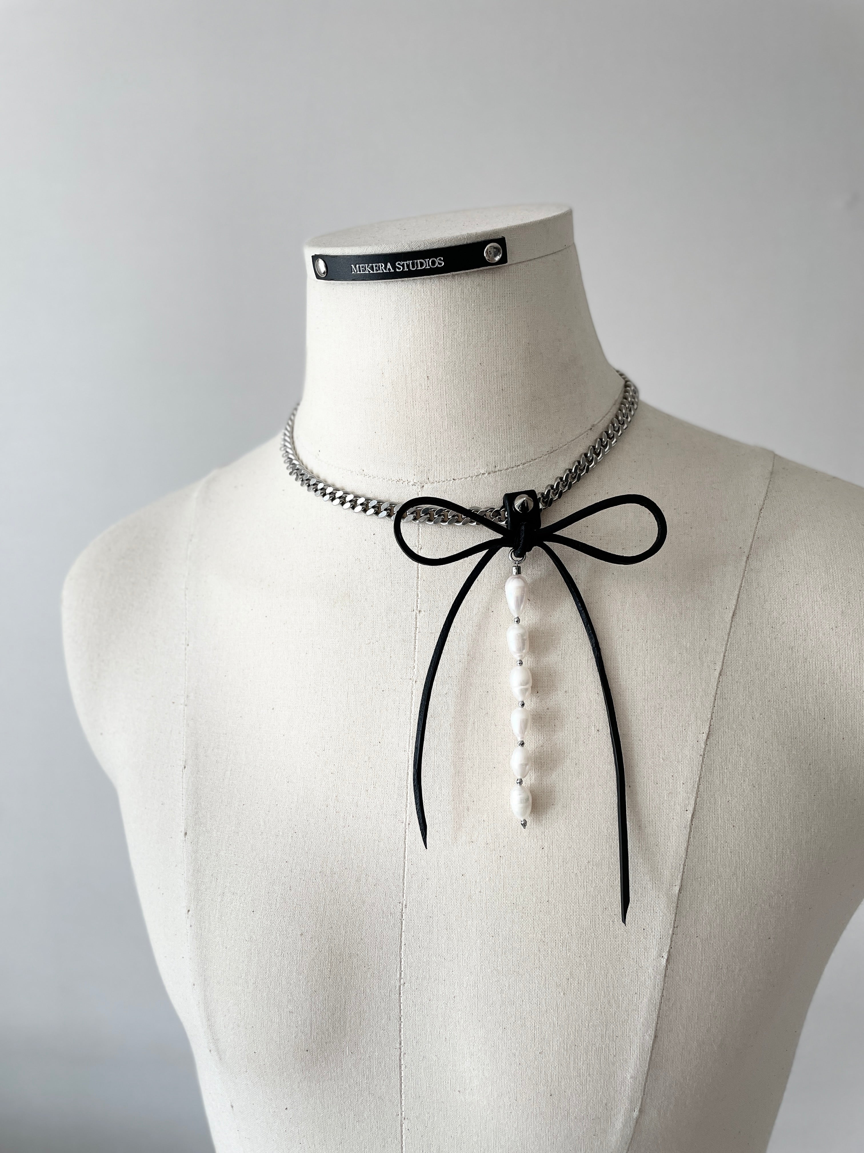 ●●NUMBERING●●Ribbon Leather Chain Necklace #5759 07040366-01-02.jpg