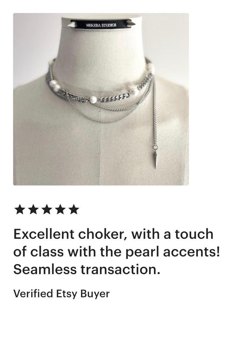 Artistic necklace F-8 Pearl Choker Collection-[F] limited edition by artisans ー MEKERA STUDIOS