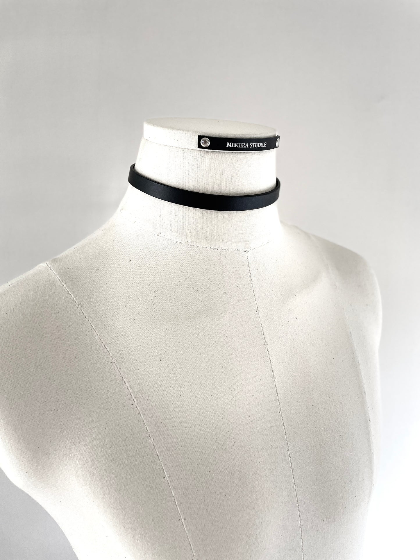 T6-Choker minimalist Limited Edition Handcrafted Choker Spike Necklace Leather Chain For women For men-MEKERA STUDIOS