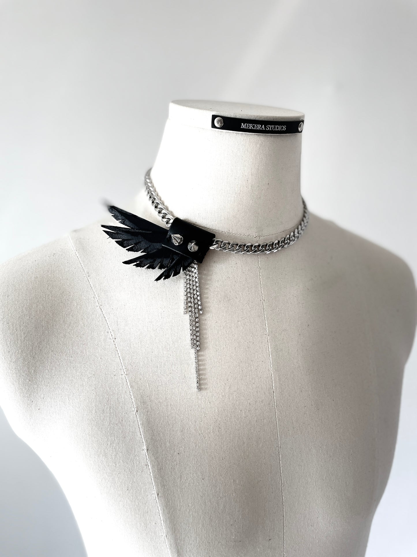 Wings4 - SOAR collection Leather Limited Edition Handcrafted Necklace - MEKERA STUDIOS