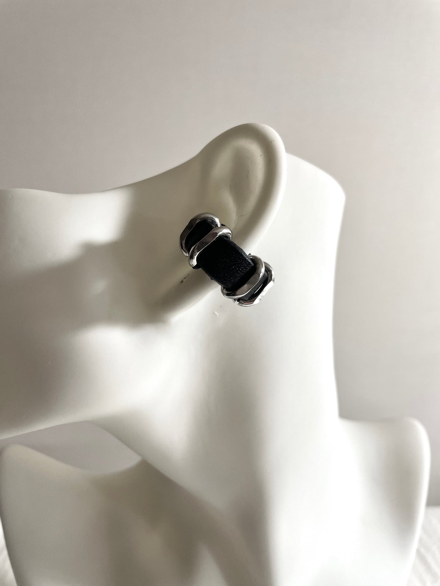 Handcrafted Leather Spike Ear Cuff M-10 limited edition by artisans ー MEKERA STUDIOS