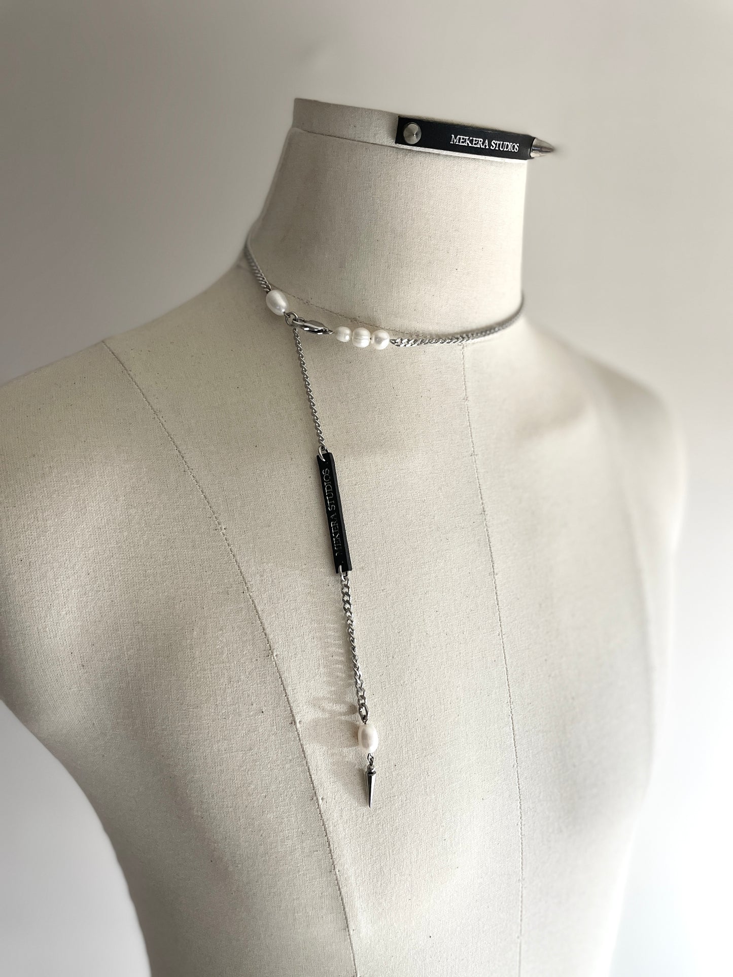 Artistic necklace F-9 Pearl Choker Collection-[F] limited edition by artisans ー MEKERA STUDIOS