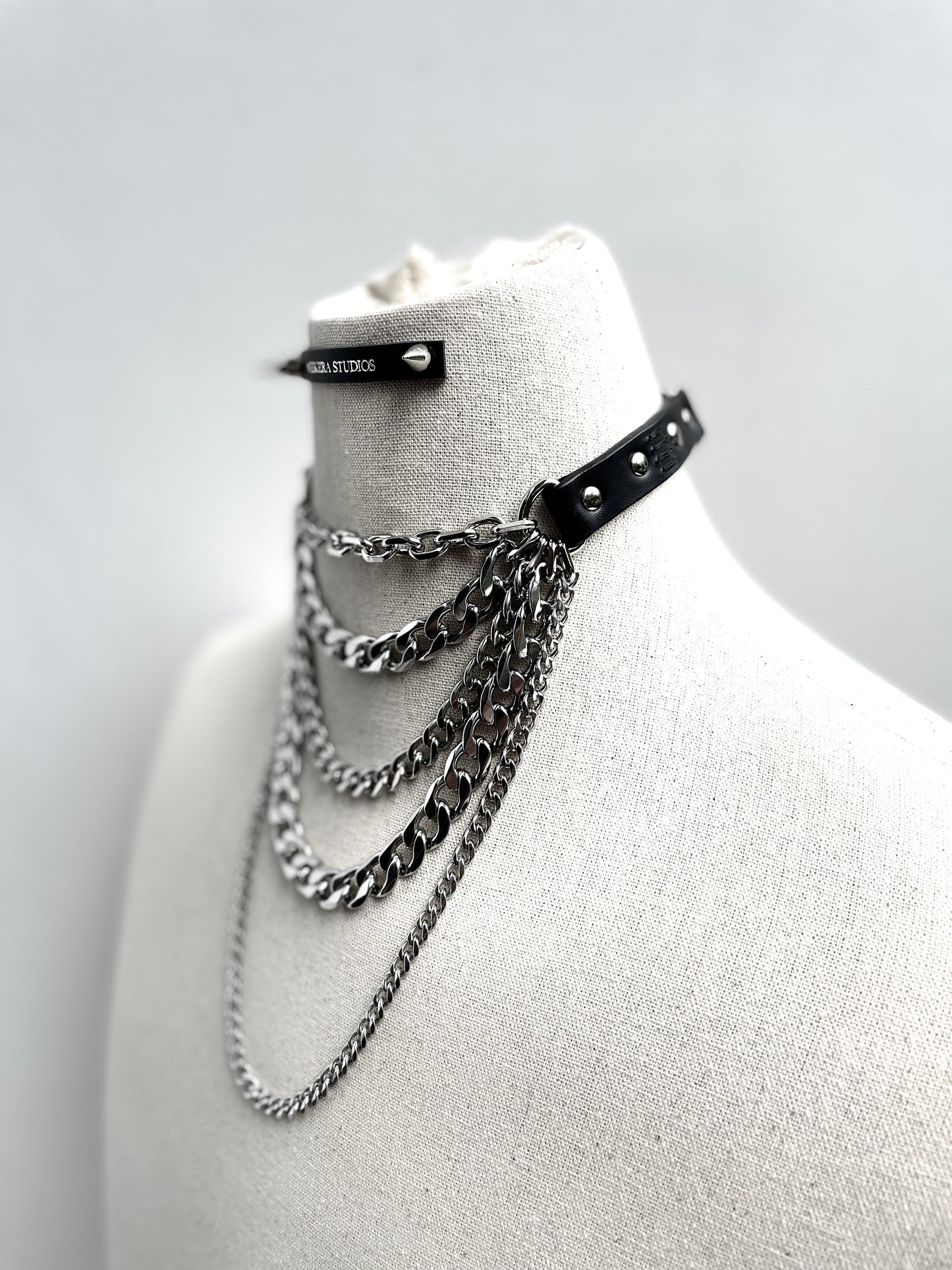 MX2 Choker Necklace Leather Chain For women For men - MEKERA STUDIOS