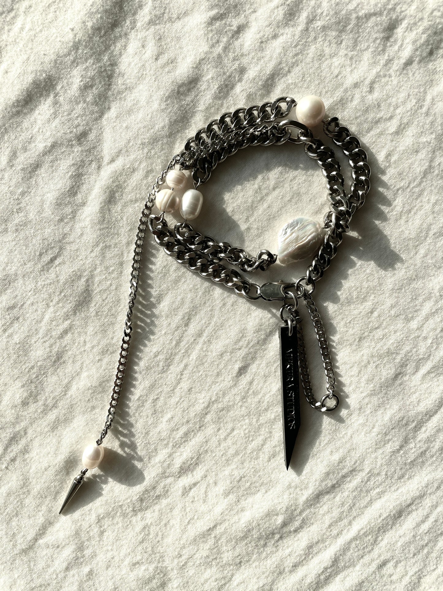 Artistic necklace F-6 Pearl Choker Collection-[F] limited edition by artisans ー MEKERA STUDIOS