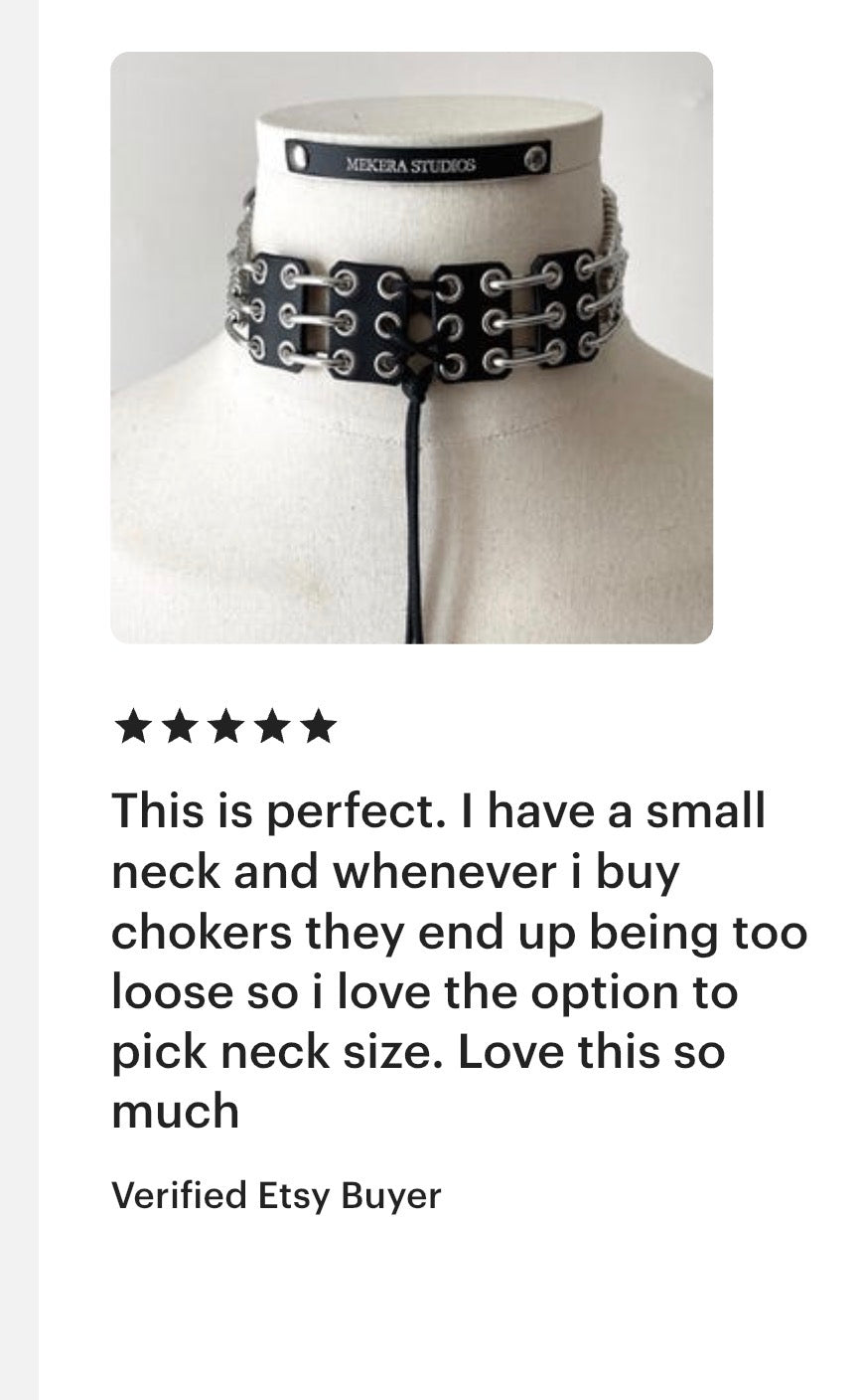 NP4 Red Corset Leather Choker Limited Edition Handcrafted - MEKERA STUDIOS