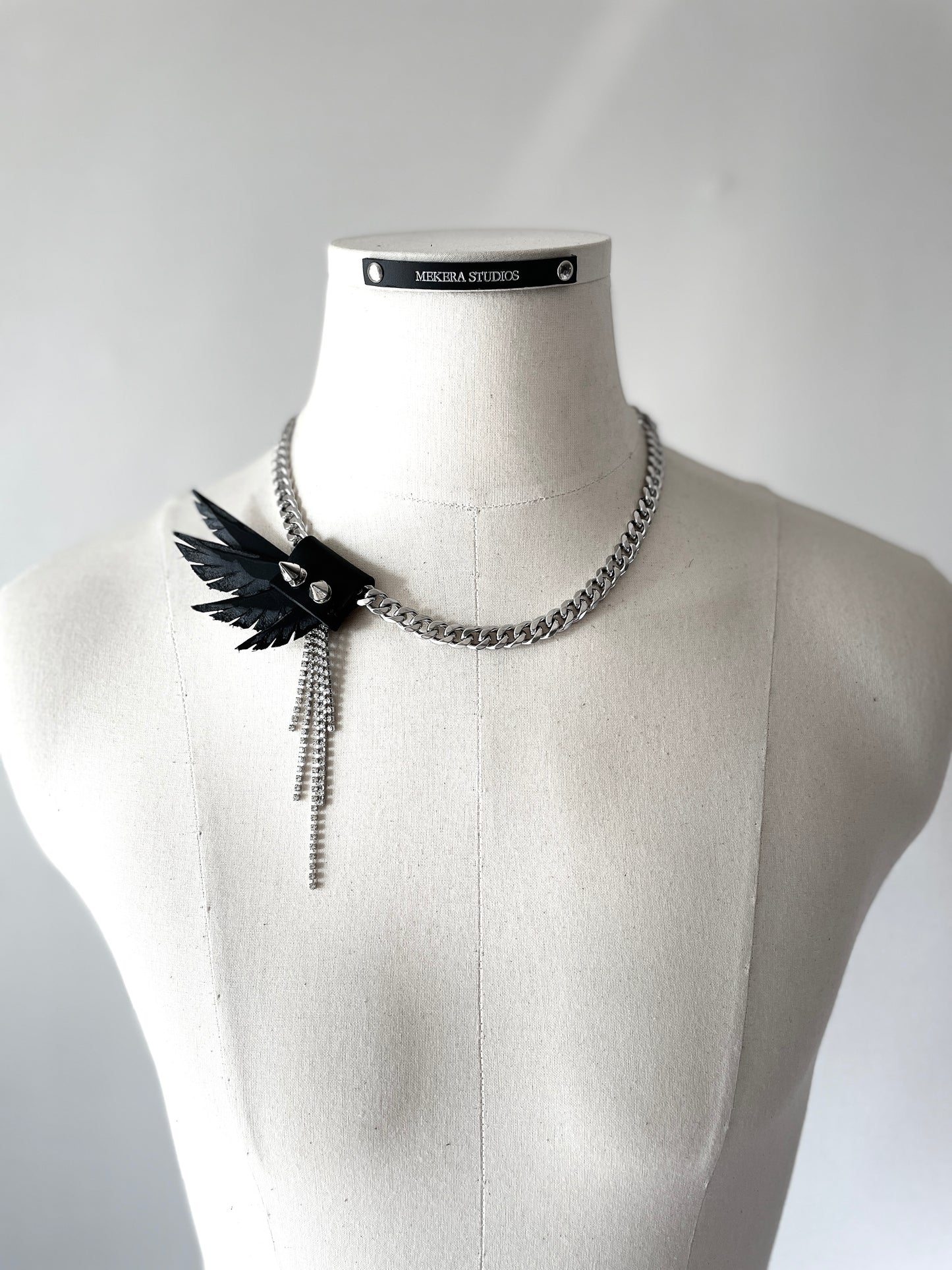 Wings4 - SOAR collection Leather Limited Edition Handcrafted Necklace - MEKERA STUDIOS