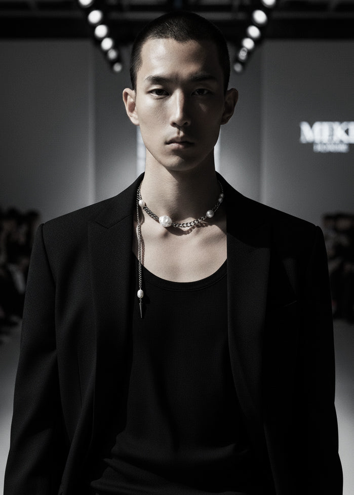 Artistic necklace F-6 Pearl Choker Collection-[F] limited edition by artisans ー MEKERA STUDIOS