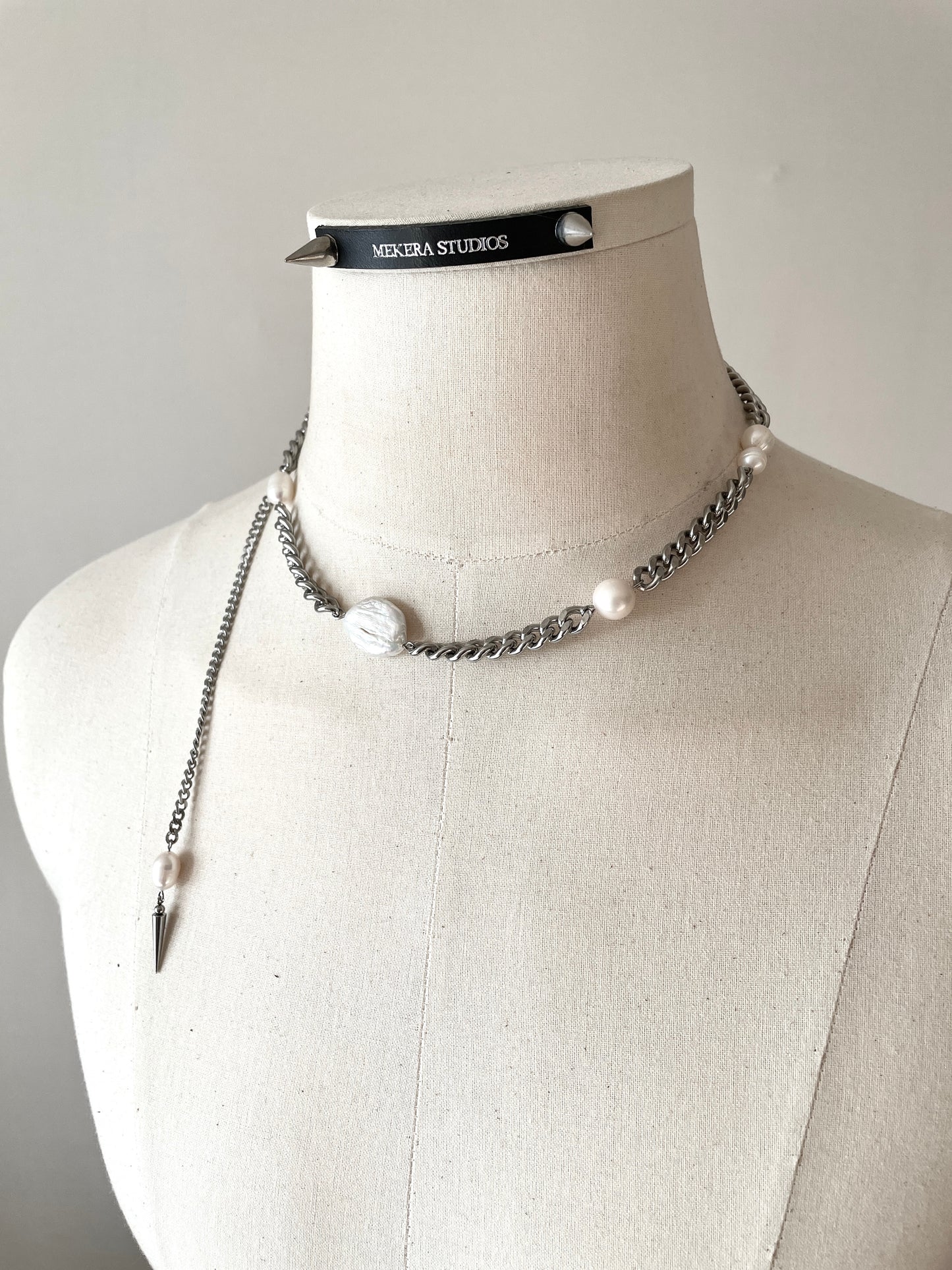 Artistic necklace F-6 Pearl Choker Collection-[F] limited edition by artisans ー MEKERA STUDIOS