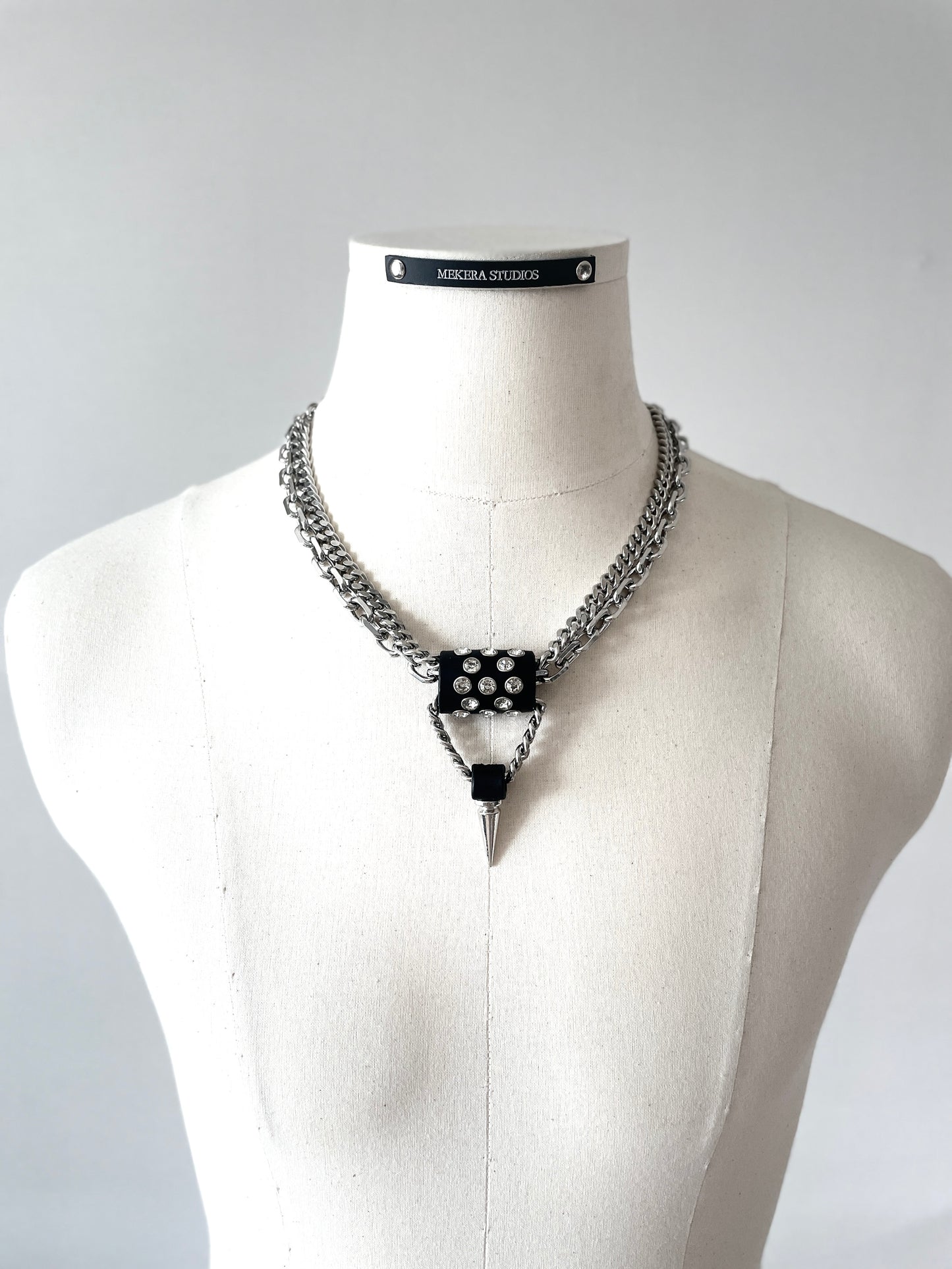 CX3 Limited Edition Handcrafted Choker Spike Necklace Leather Chain For women For men - MEKERA STUDIOS