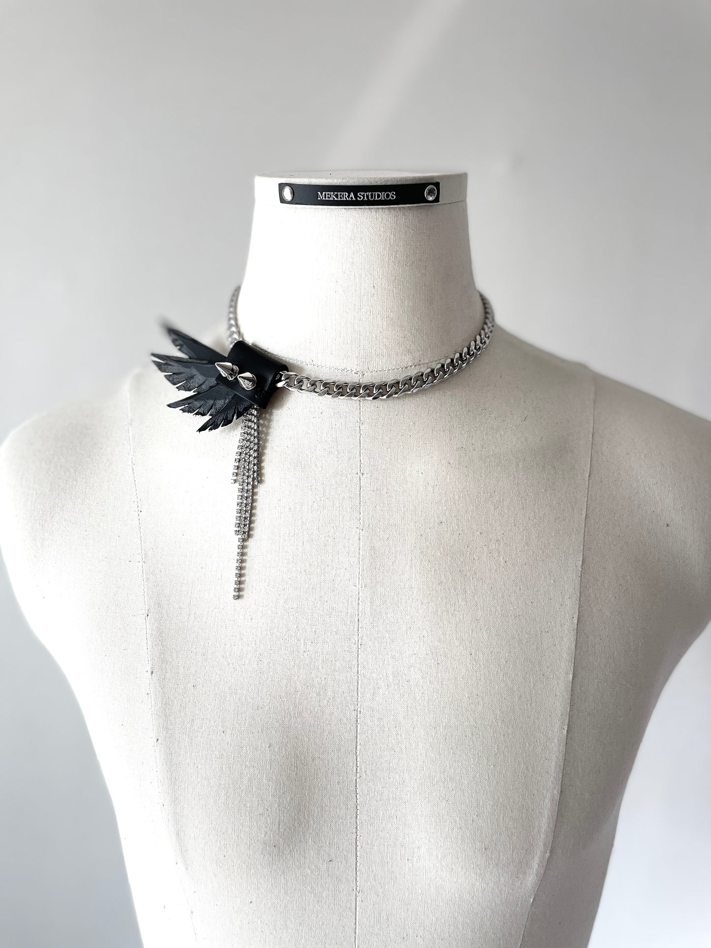 Wings4 - SOAR collection Leather Limited Edition Handcrafted Necklace - MEKERA STUDIOS