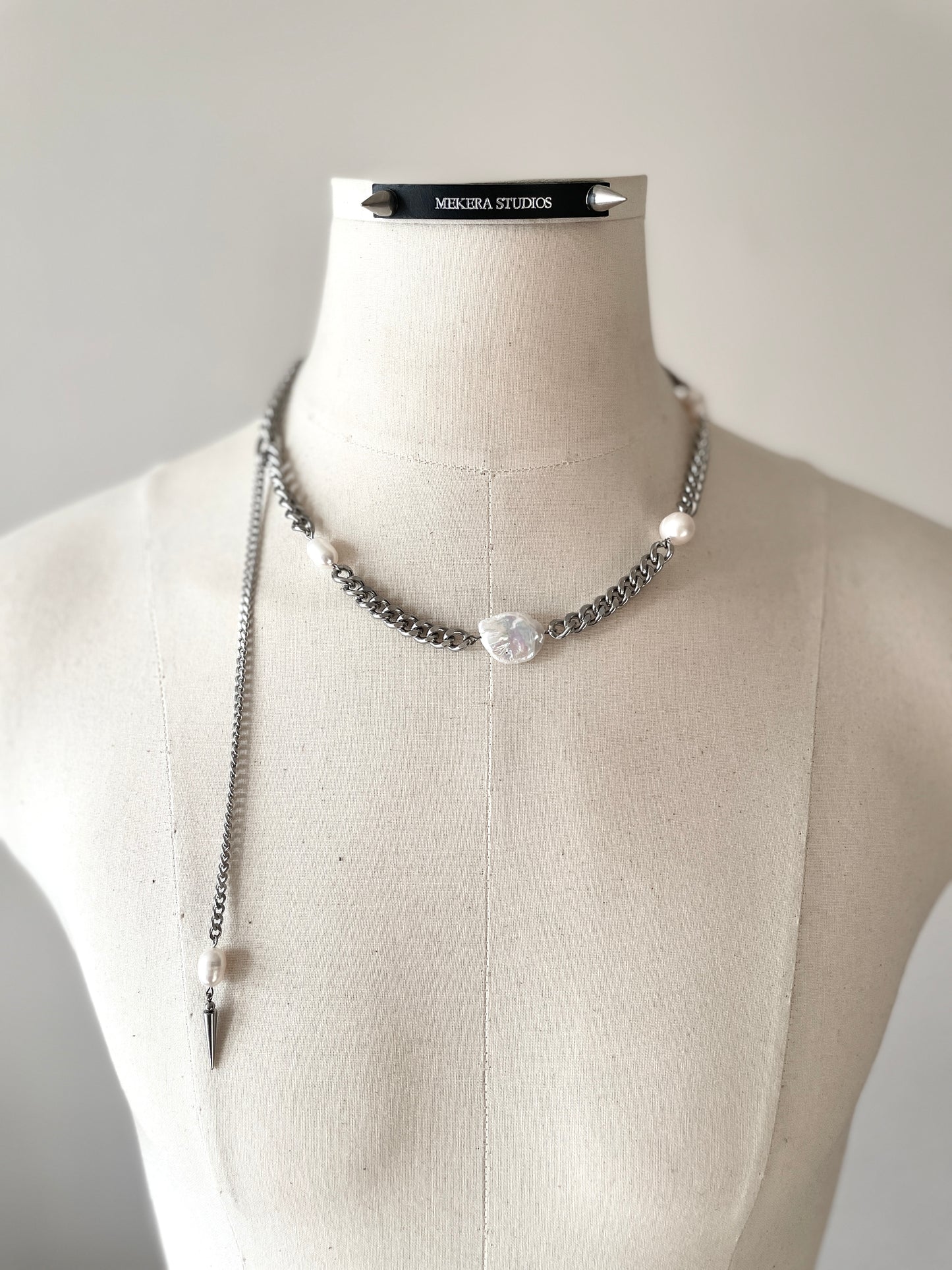 Artistic necklace F-6 Pearl Choker Collection-[F] limited edition by artisans ー MEKERA STUDIOS