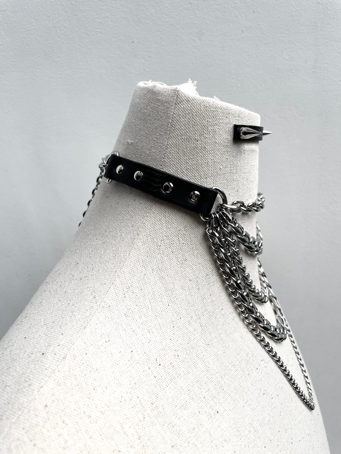 MX2 Choker Necklace Leather Chain For women For men - MEKERA STUDIOS