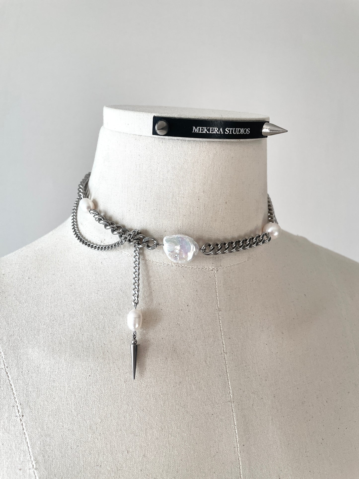 Artistic necklace F-6 Pearl Choker Collection-[F] limited edition by artisans ー MEKERA STUDIOS