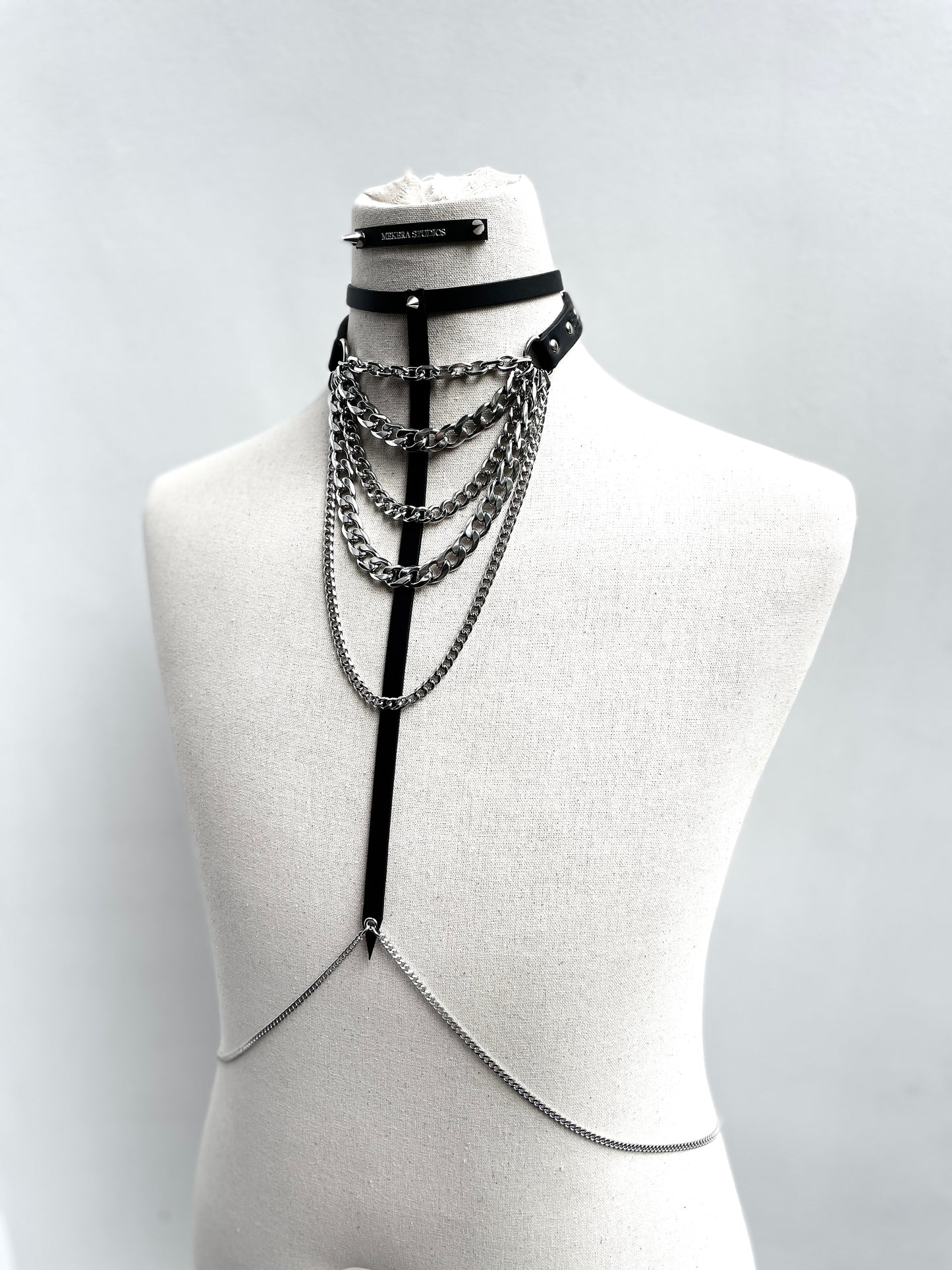 MX2 Choker Necklace Leather Chain For women For men - MEKERA STUDIOS