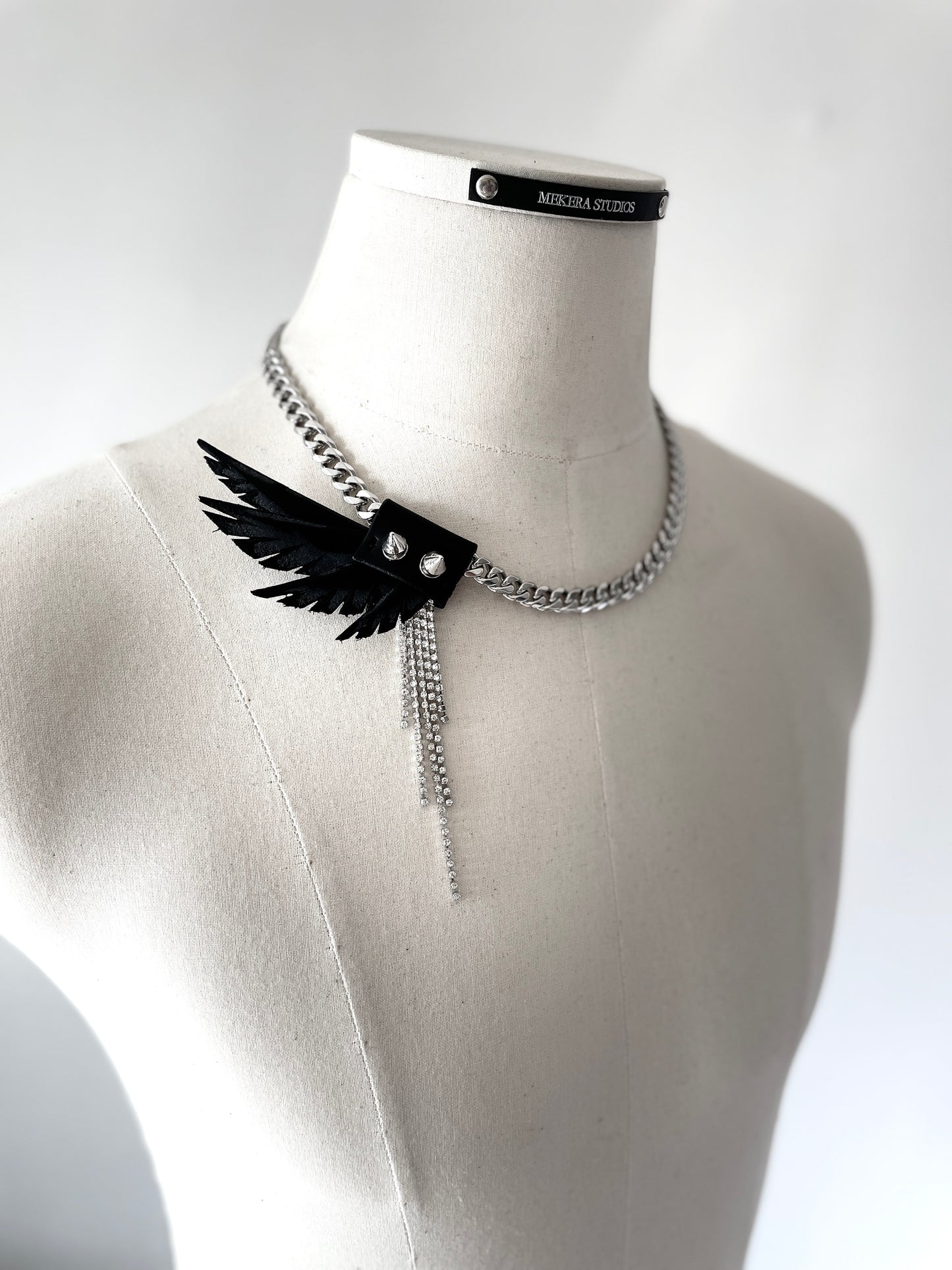 Wings4 - SOAR collection Leather Limited Edition Handcrafted Necklace - MEKERA STUDIOS