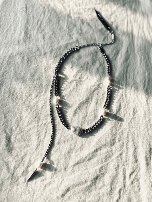 Artistic necklace F-6 Pearl Choker Collection-[F] limited edition by artisans ー MEKERA STUDIOS