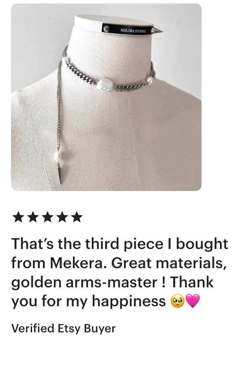 Artistic necklace F-6 Pearl Choker Collection-[F] limited edition by artisans ー MEKERA STUDIOS