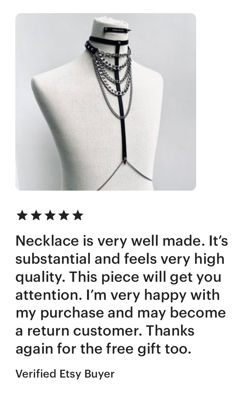 MX2 Choker Necklace Leather Chain For women For men - MEKERA STUDIOS