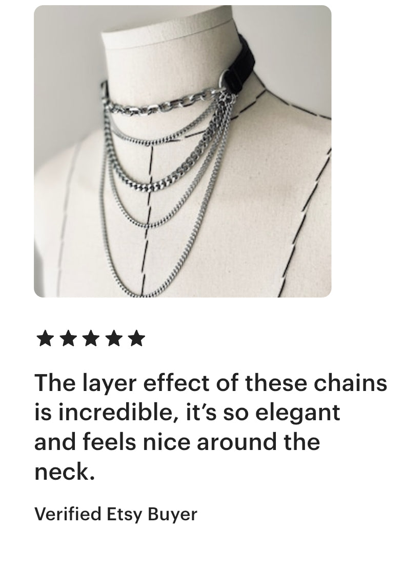 LX4 Choker Necklace Leather Chain - MEKERA STUDIOS