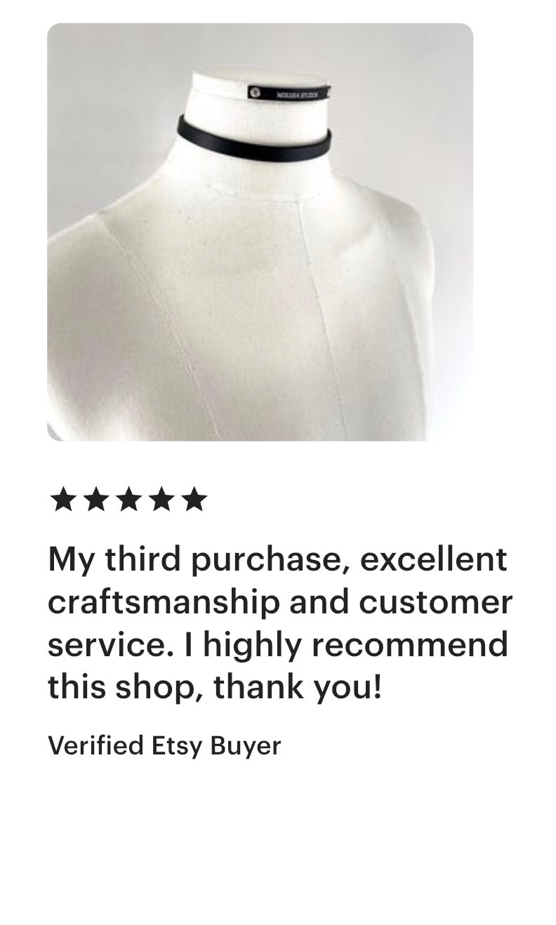 T6-Choker minimalist Limited Edition Handcrafted Choker Spike Necklace Leather Chain For women For men-MEKERA STUDIOS