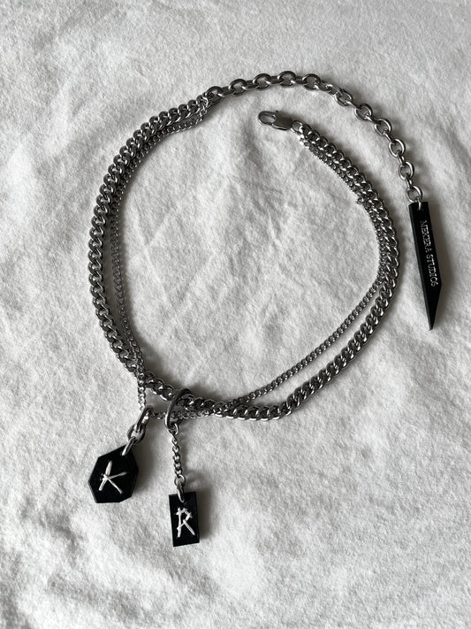Initial S-2 수•繡•SU collection - Embroider Handcrafted Personal Name Pendants - MEKERA STUDIOS